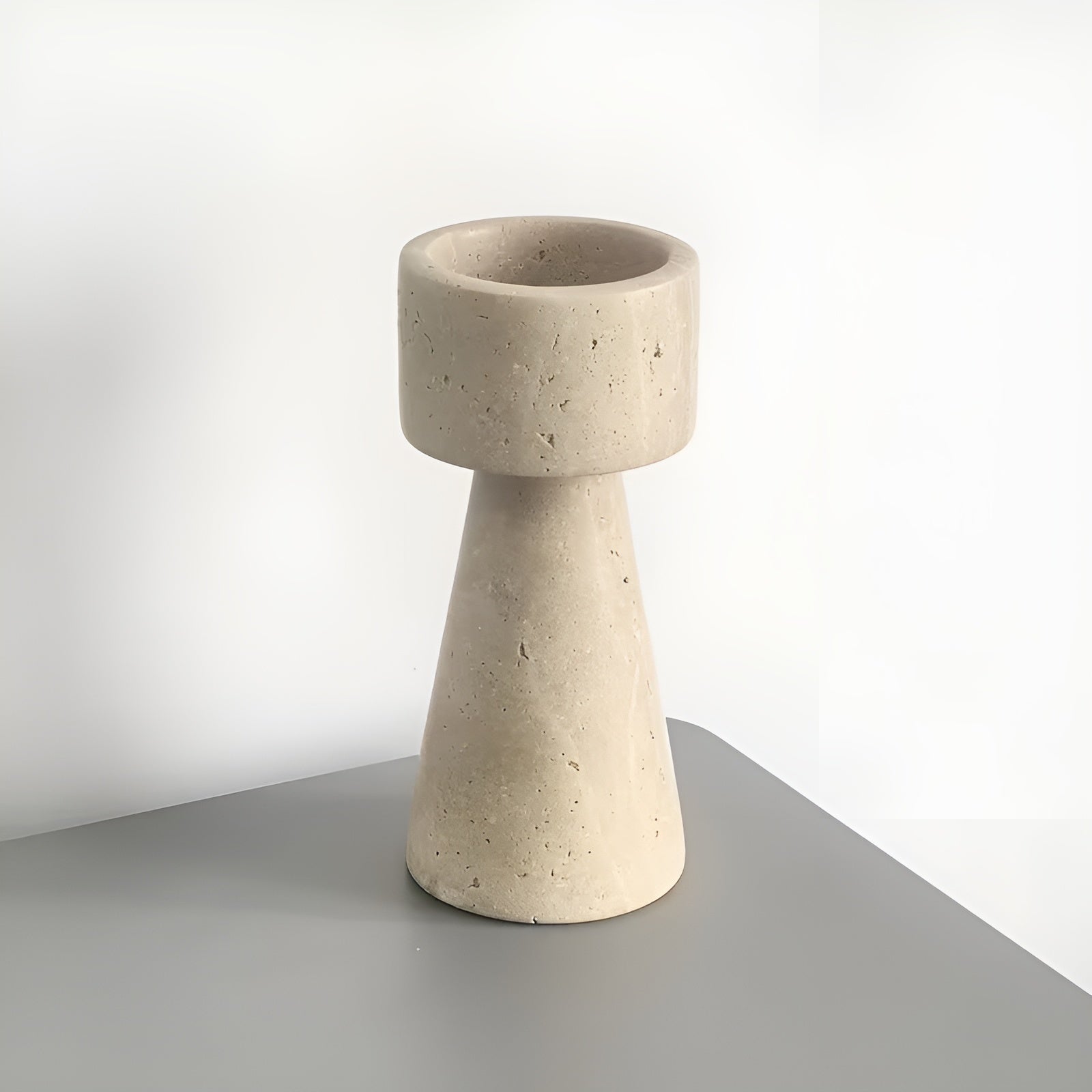 Marmorkerzenhalter aus Naturstein – Elegant & Dekorativ | Poliert für Tisch Hochzeit und Wohnraum- - Klein - Wohnzubehör