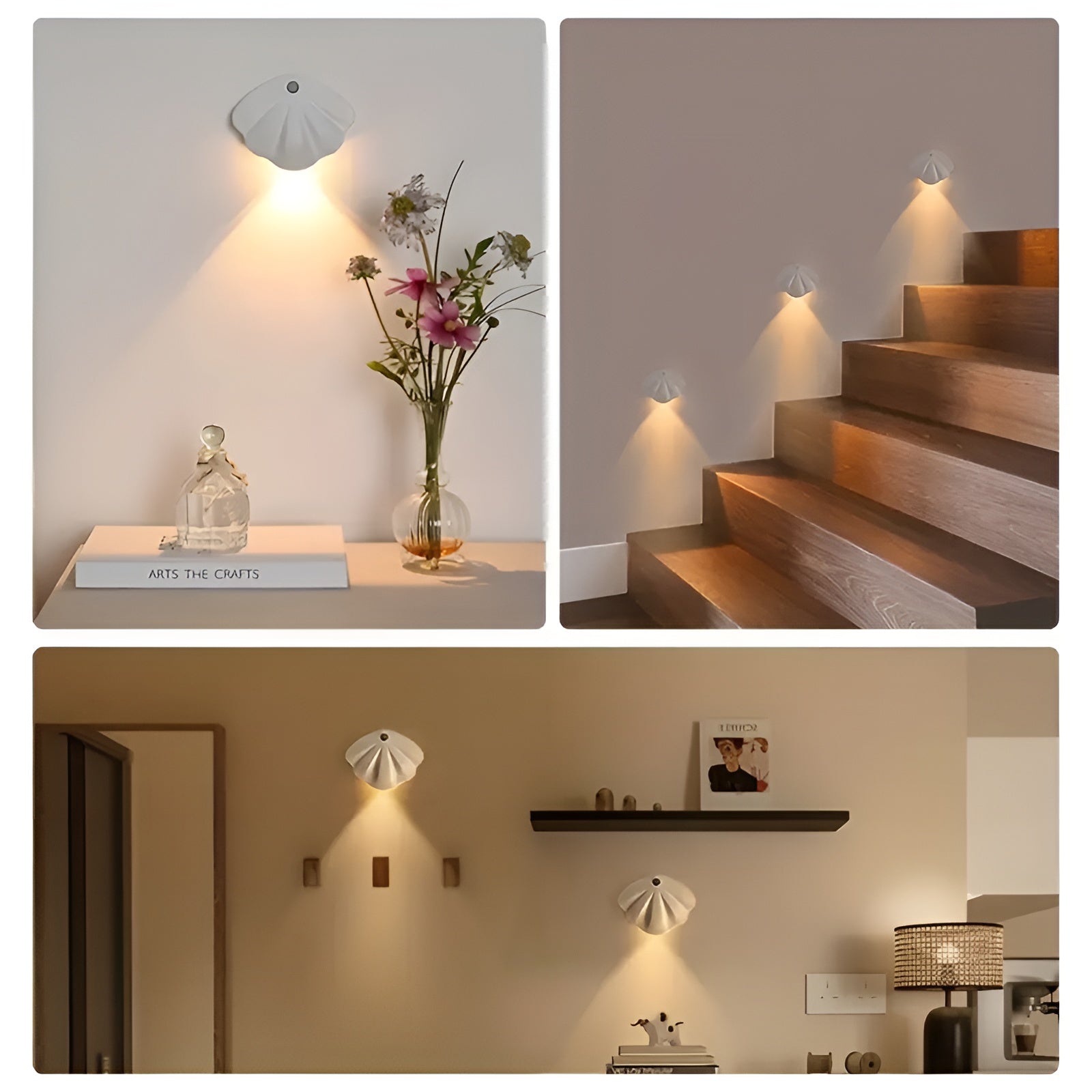 Bewegungsmelder LED-Leuchte – Kabellos & Dimmbar | USB-Wiederaufladbar für Treppen & Innenräume