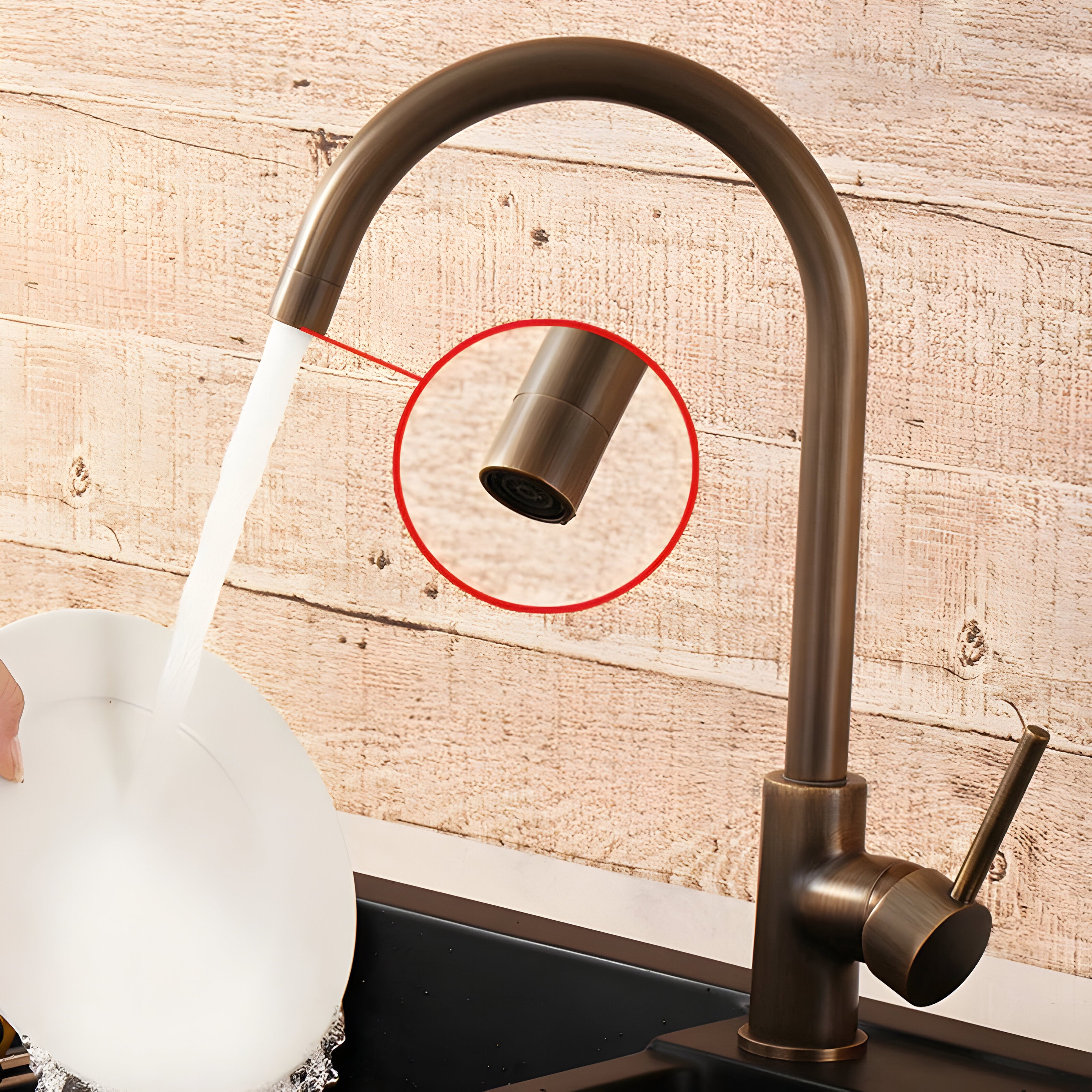 TapWise Wasserhahn – Einhebelmischer aus massivem Messing für die Küche