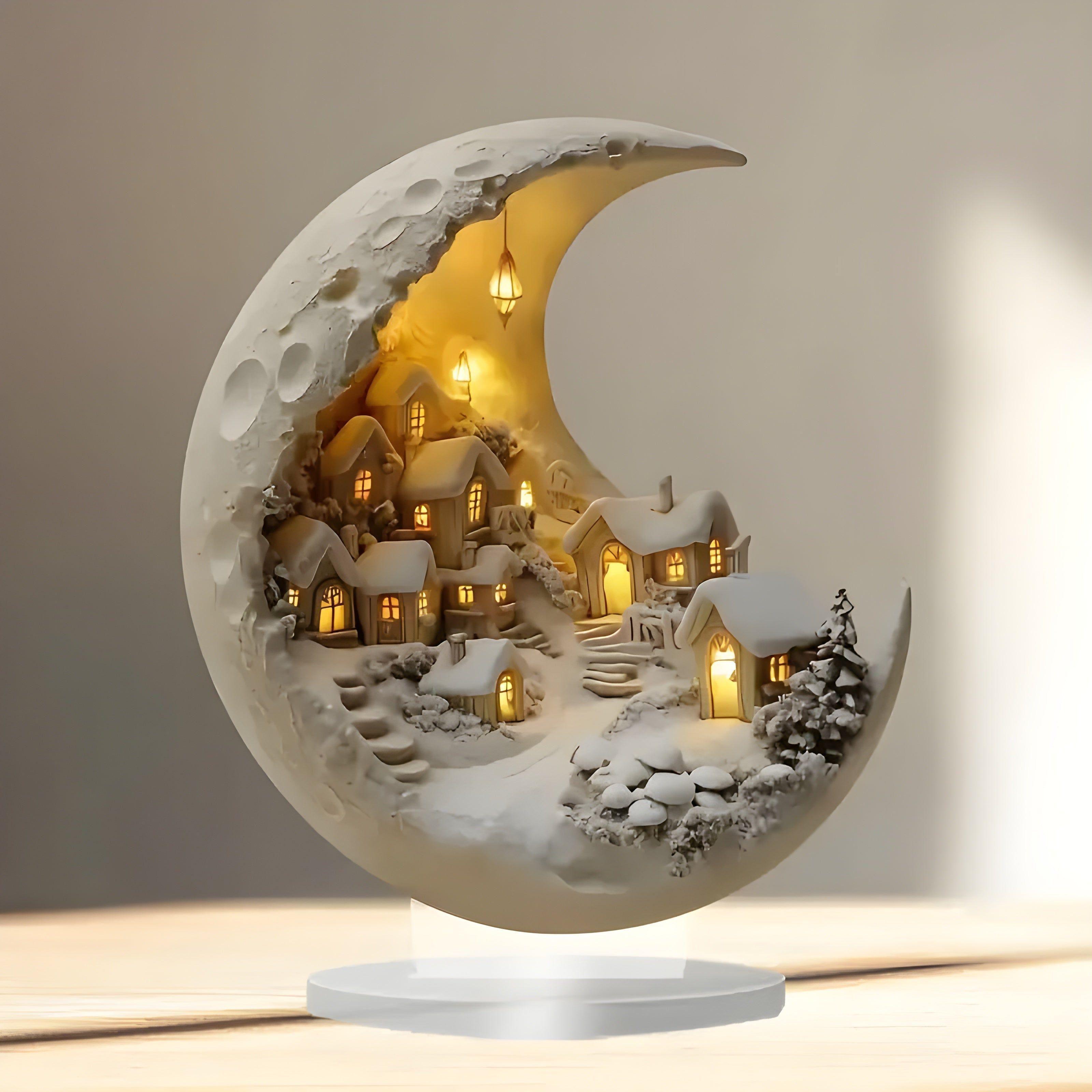 StarlightVillage Decor - Monddorf-Dekor aus Acryl