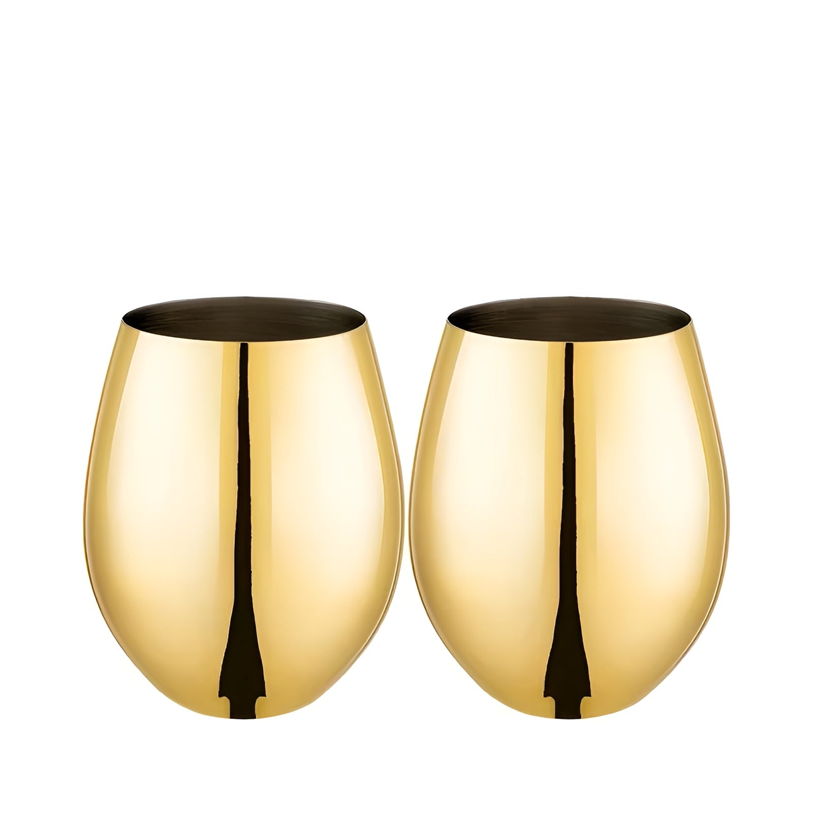 Eiförmige Cocktailgläser aus Edelstahl (2er-Set) – Rostfrei & Stilvoll | Perfekt für Cocktails und Longdrinks - Gold