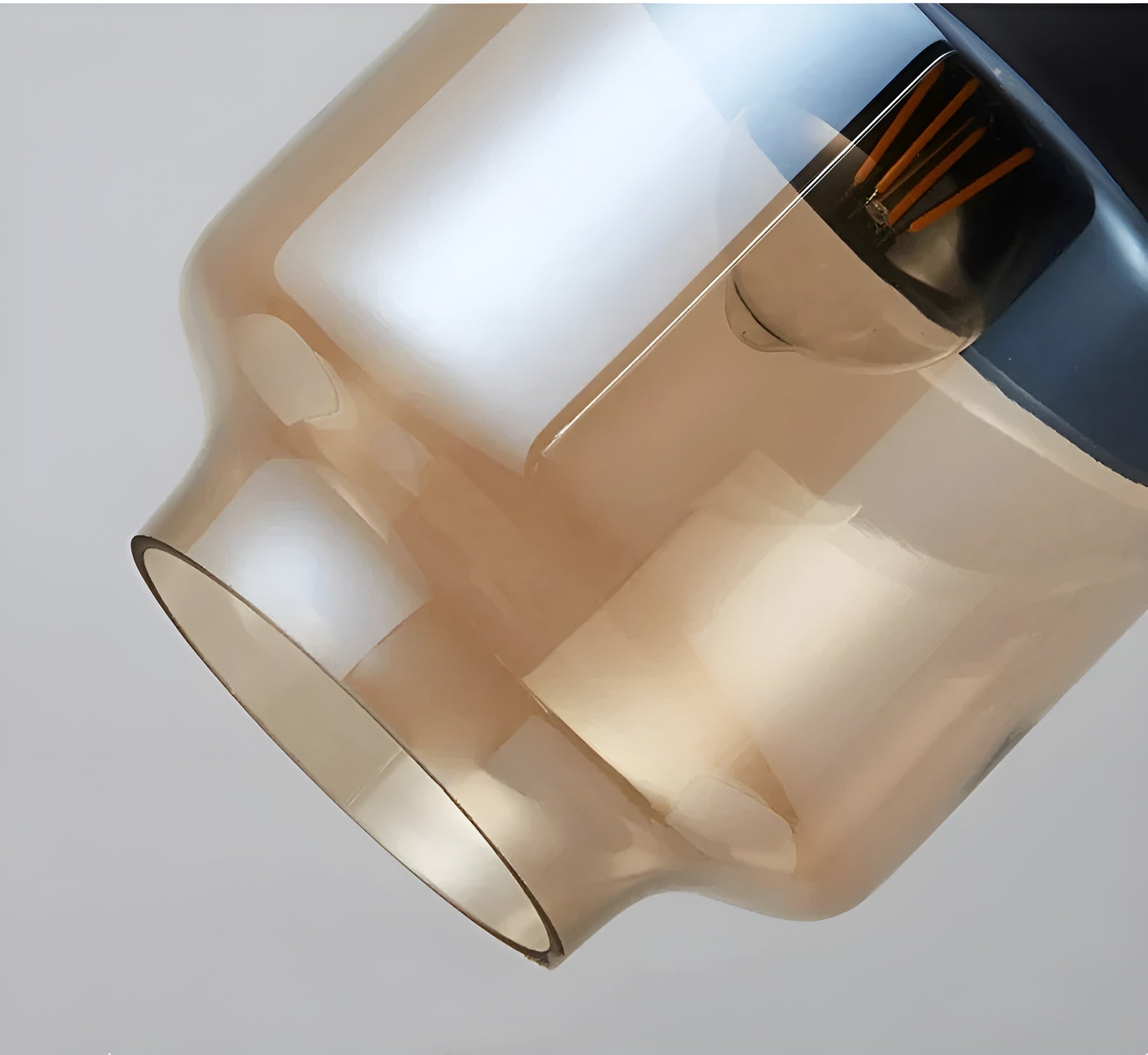 Geometrische Glas-Pendelleuchte – Schwarz & Bernstein | Stilvolle Beleuchtung