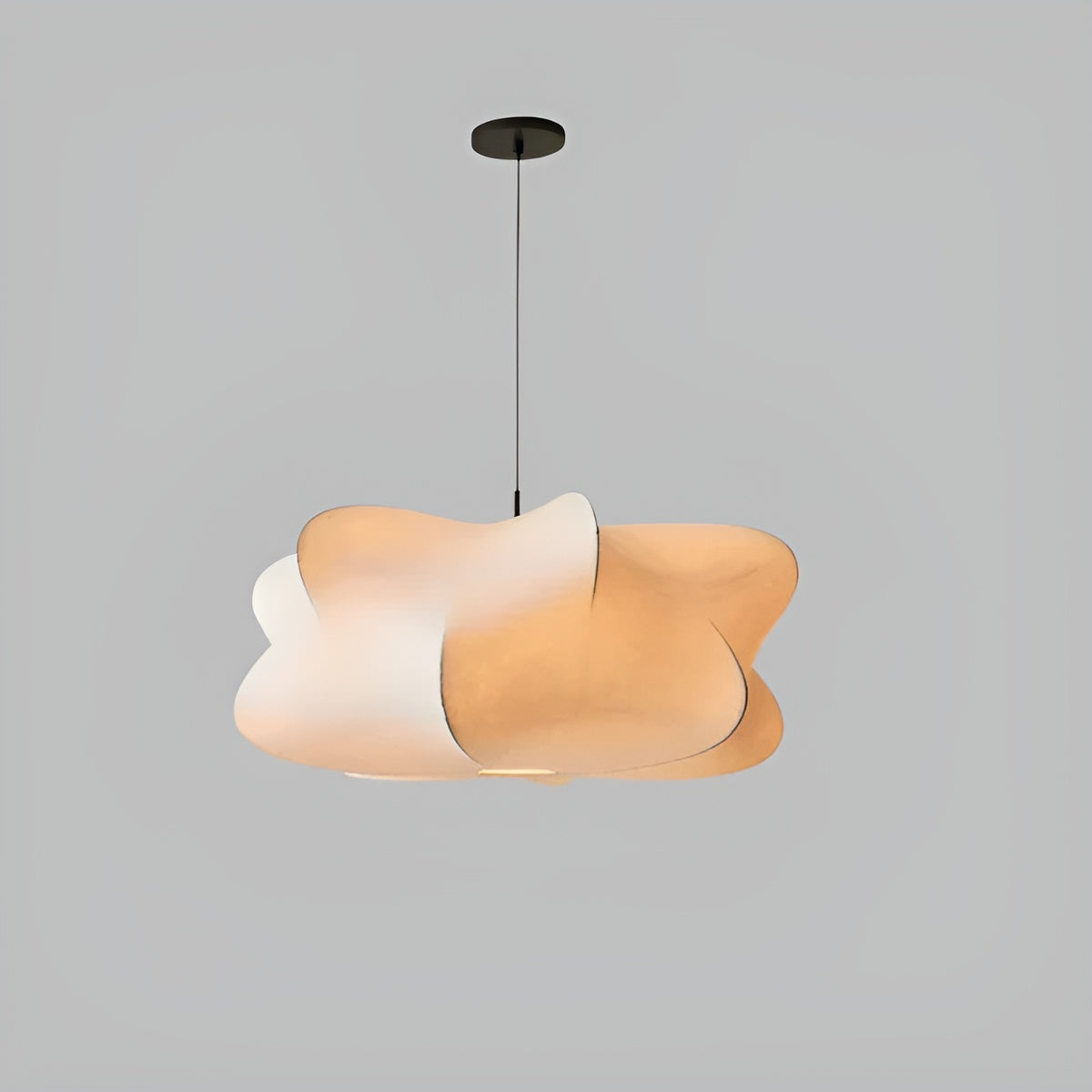 Seiden-Pendelleuchte – Elegantes Wabi-Sabi-Design | Sanftes, Warmes Licht für Wohnzimmer & Essbereich