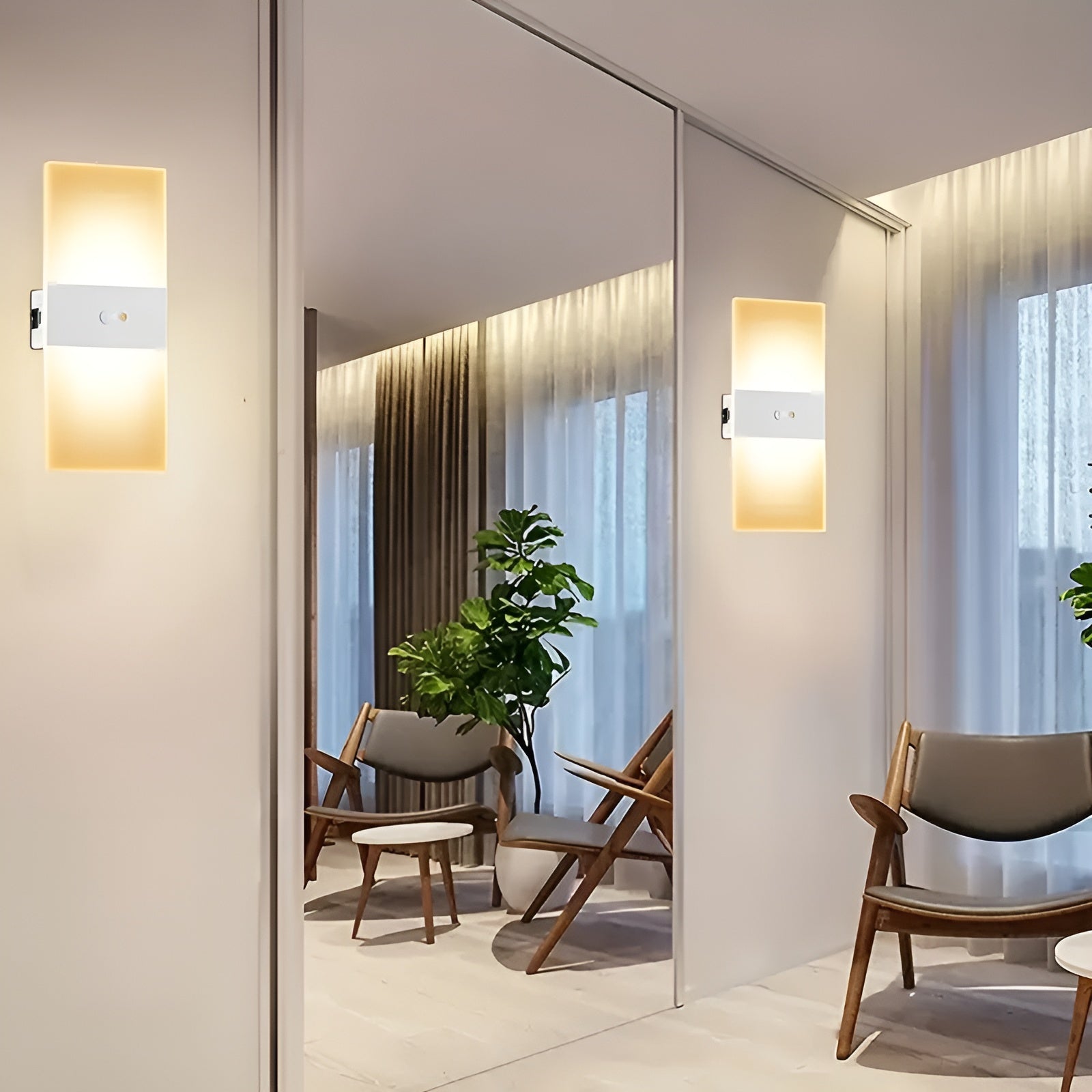 LED-Nachtlichter mit Bewegungsmelder 2er-Set- USB-Aufladung | Magnetische Montage für Schlafzimmer, Flur & Treppe
