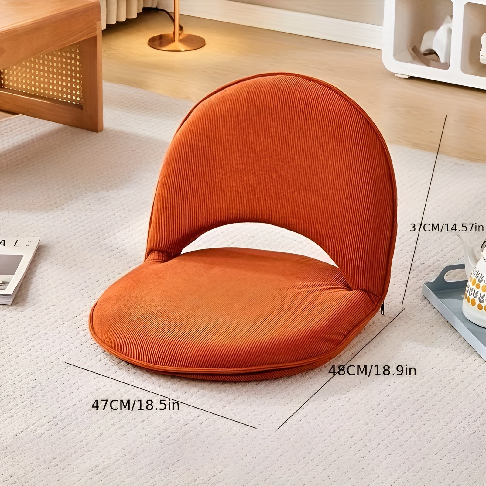 Verstellbarer Lazy-Sessel – Faltbar & Komfortabel | Perfekt für Entspannung zu Hause - Karamellrot - Wohnzubehör