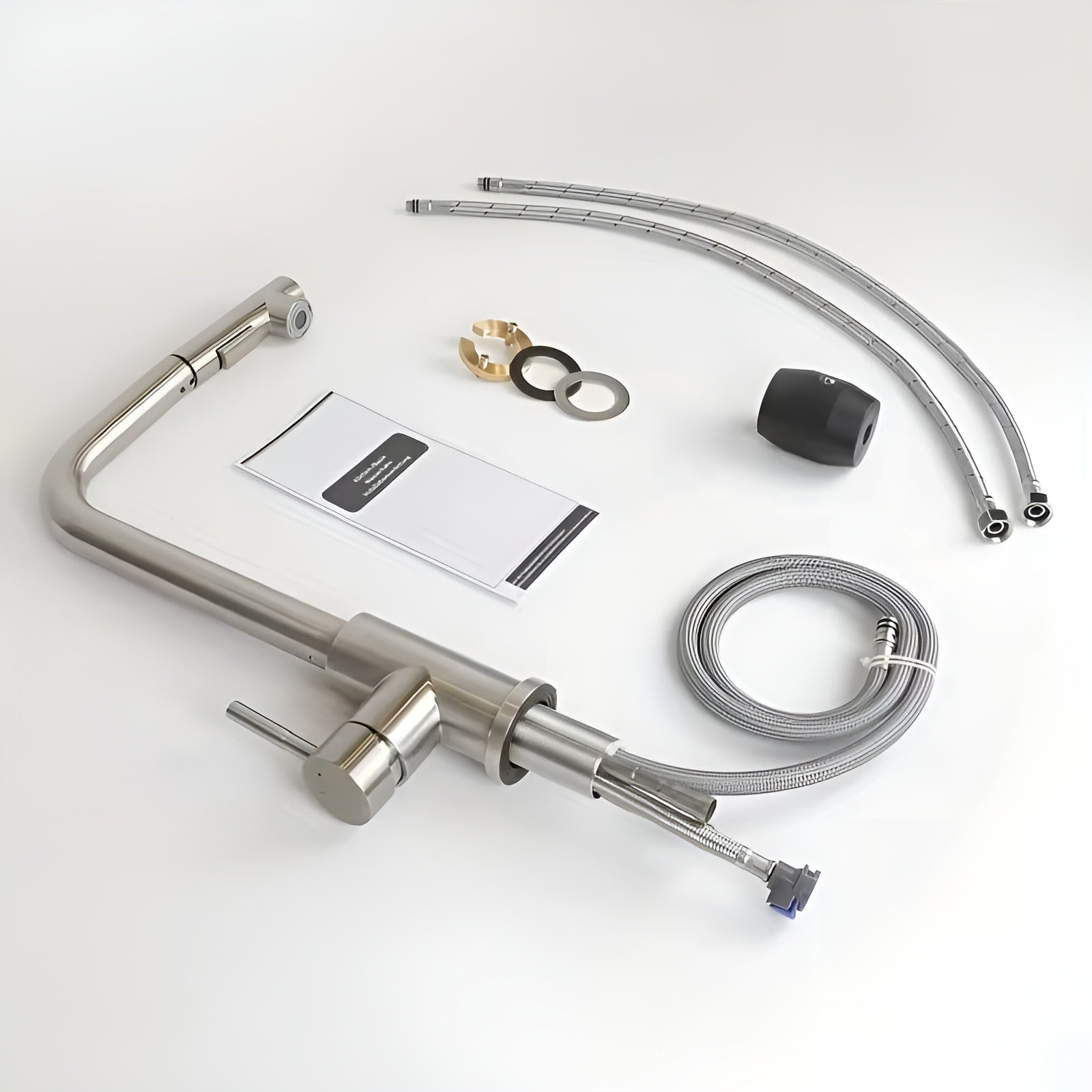 Edelstahl Küchenarmatur mit Touch-Funktion – Ausziehbare Brause & 360° Drehbar | Wassersparend, Einlochmontage