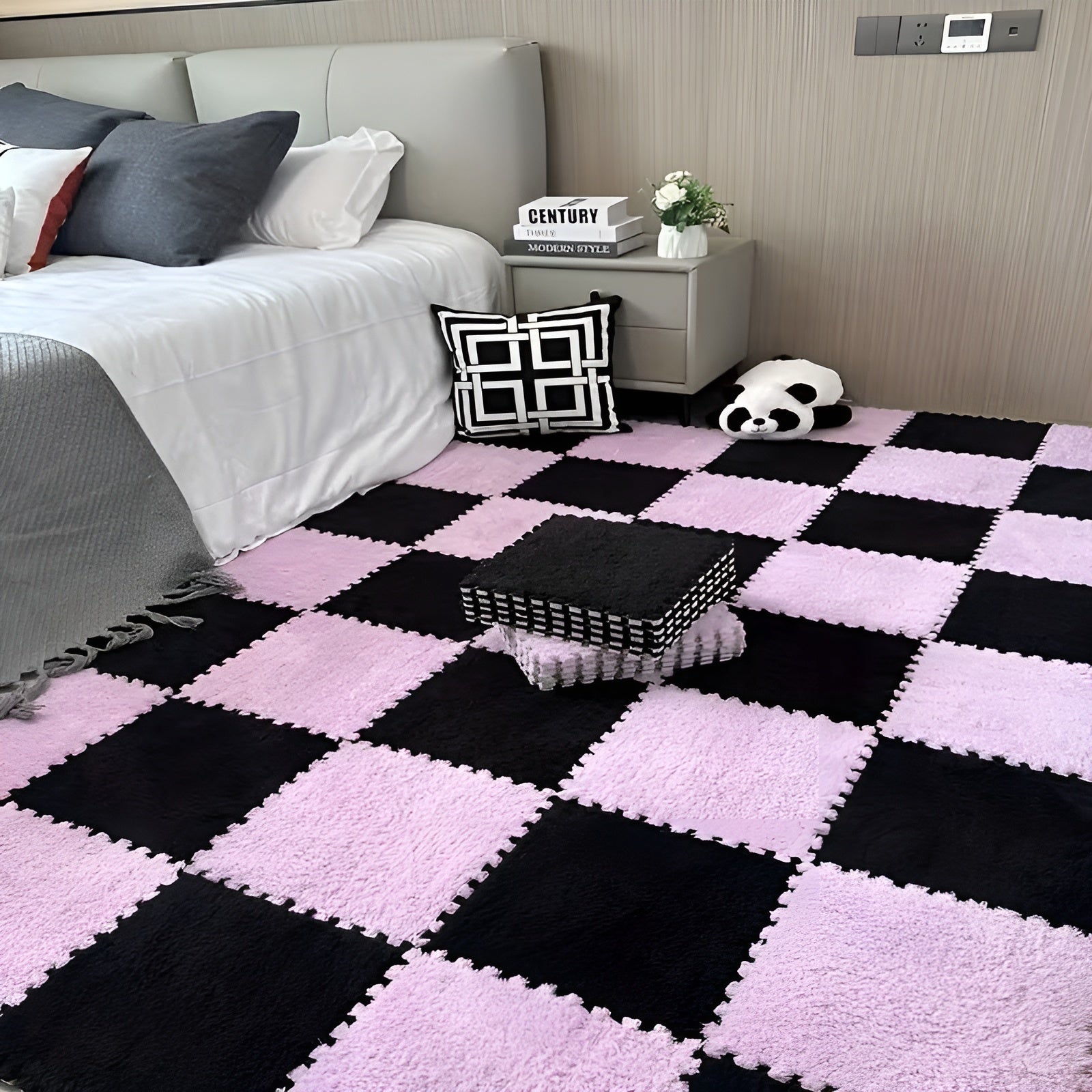 Dicker Flauschiger Teppich – Weich und Gemütlich | Perfekt für Schlafzimmer Wohnzimmer & Haustiere - Teppich