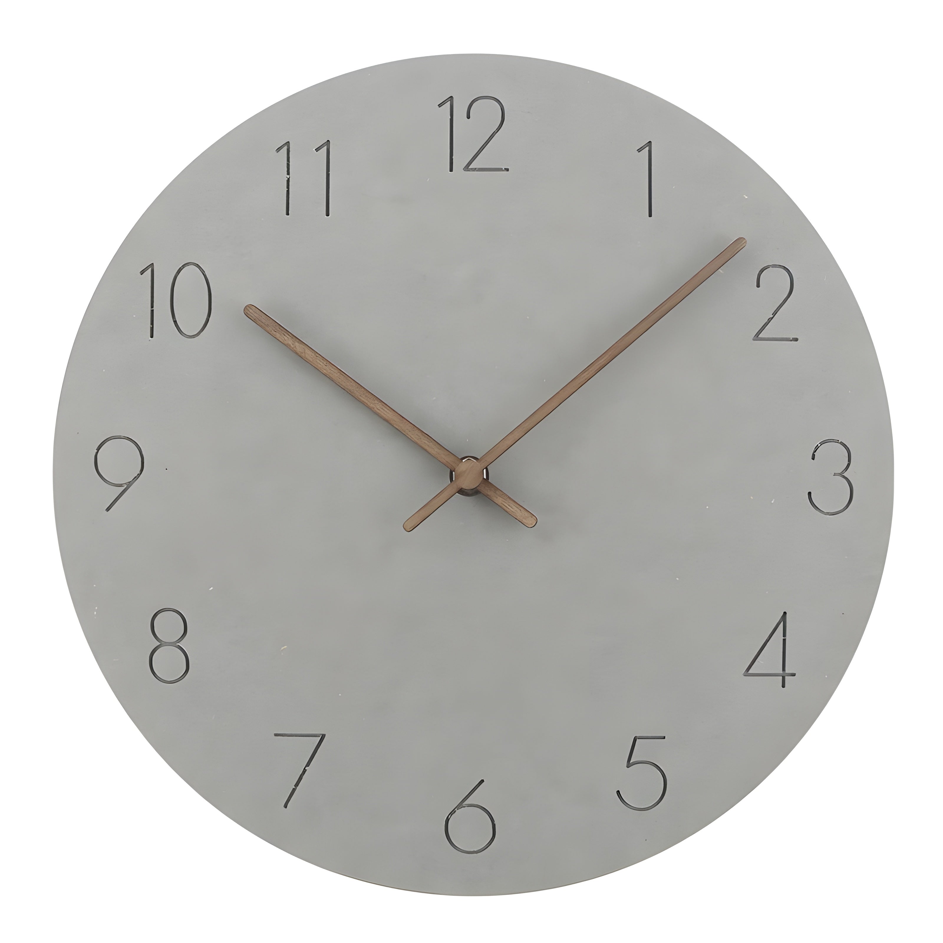 QuietRound Clock - Minimalistische Holz Rund Wanduhr
