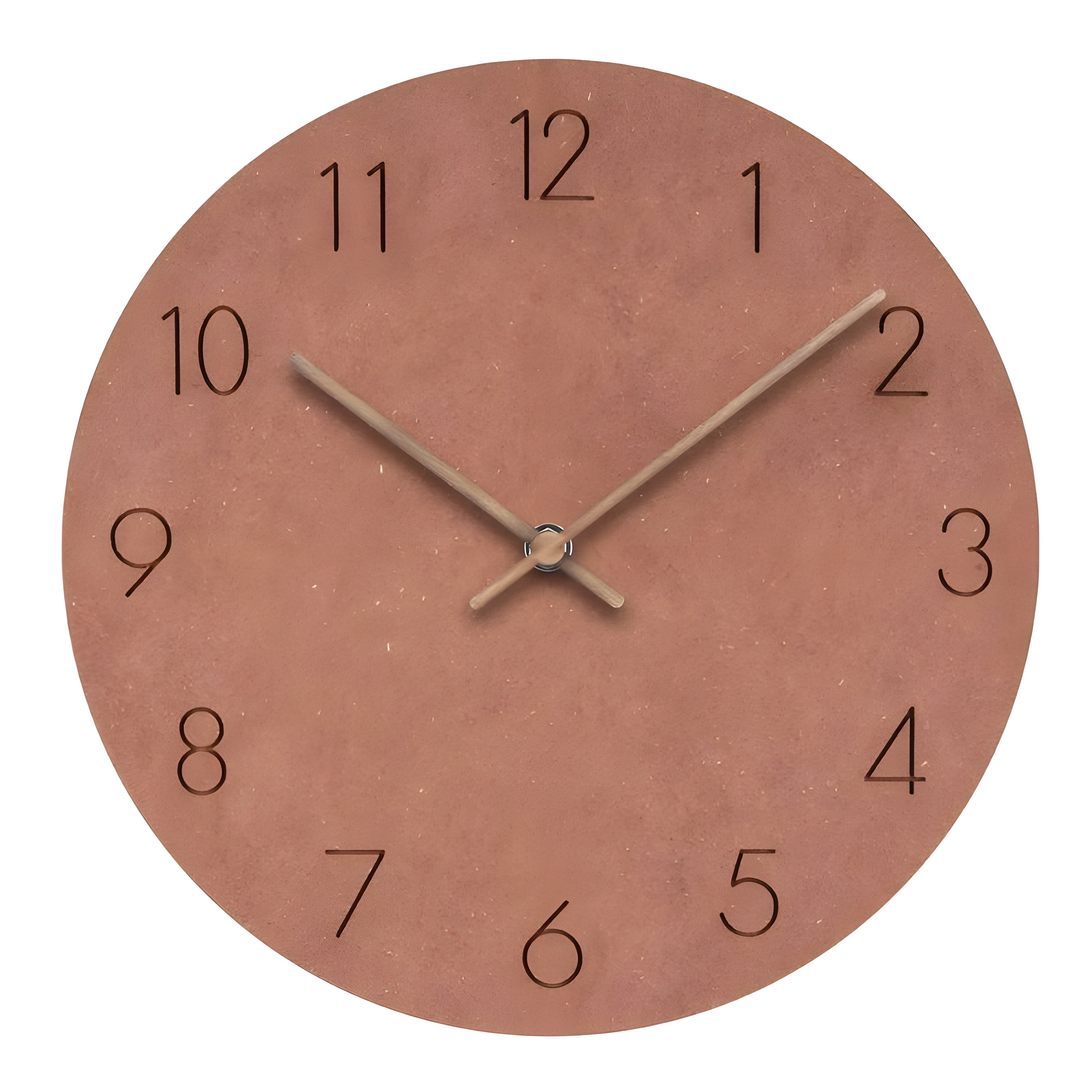 QuietRound Clock - Minimalistische Holz Rund Wanduhr