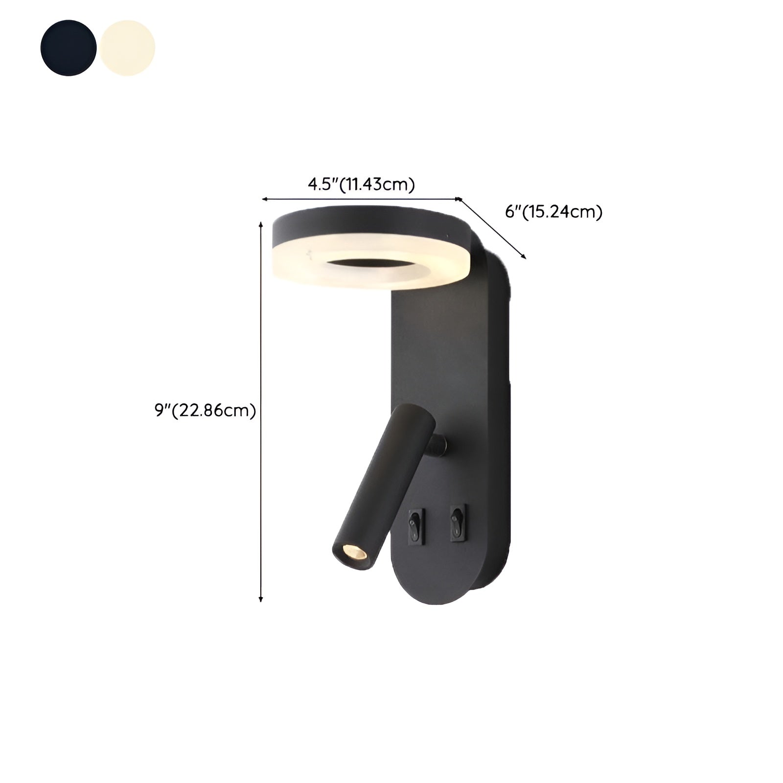Geometrische Wandleuchte – 2-flammig mit nach unten gerichtetem Schirm | Modern & Dekorativ