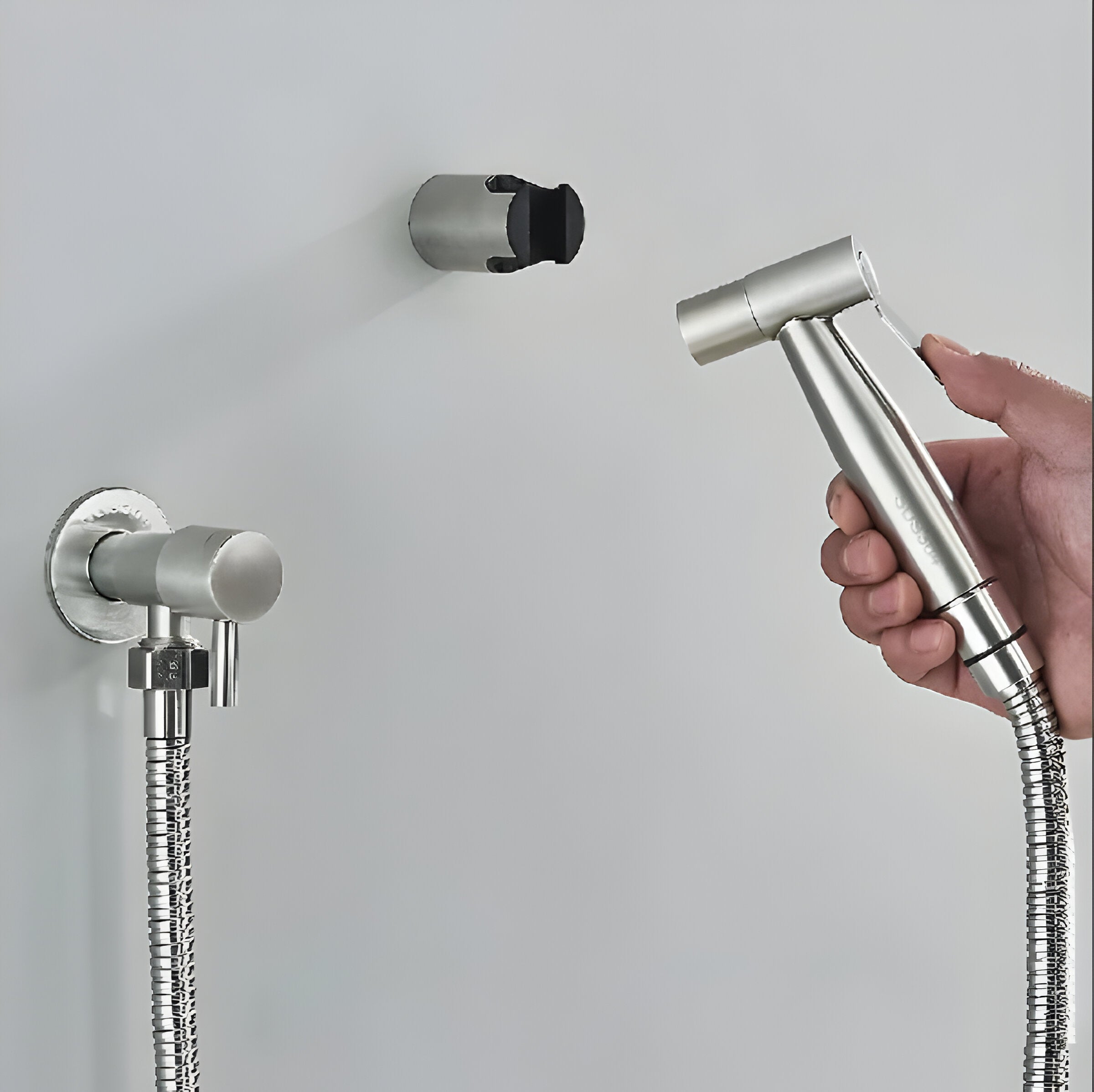 MonoSpray Set – Edelstahl Bidet Sprühkopf Armatur