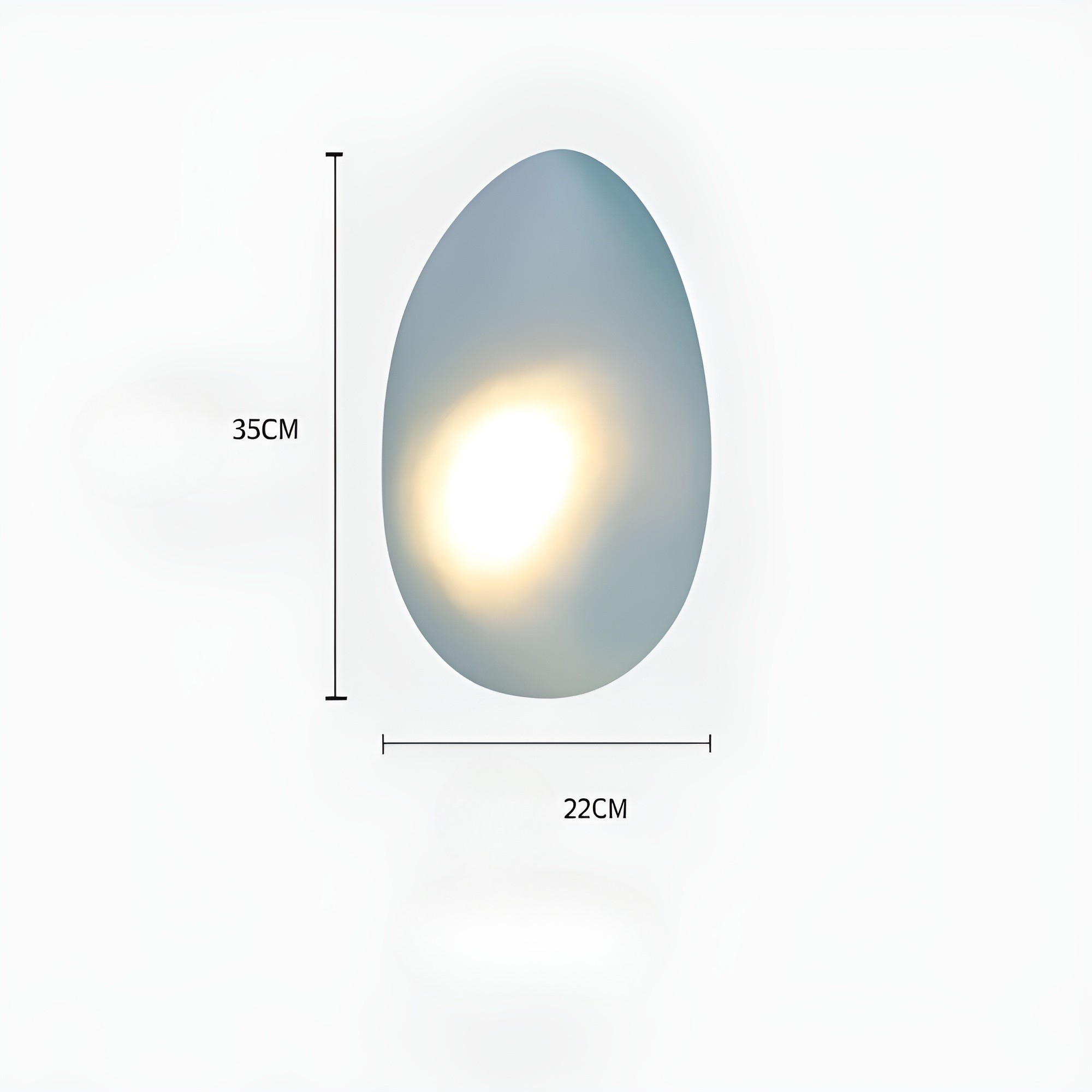 LED Wandleuchte in Kieselstein Design– Dekoratives nordisches Design für Wohnzimmer & Flur