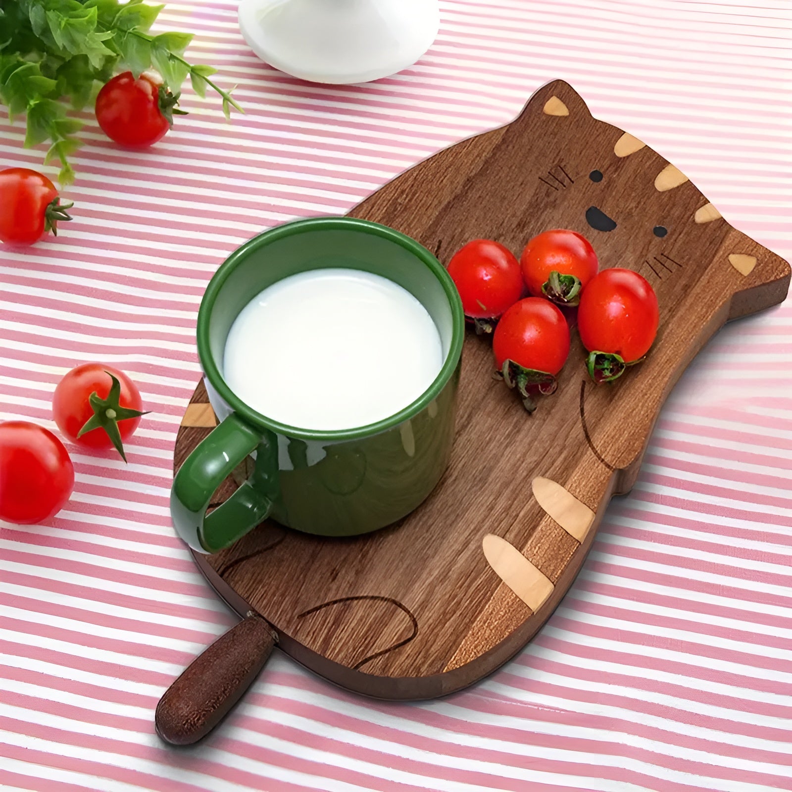 Schneidebrett aus Massivholz – Verspielt in Eichhörnchenform | Lebensmittelecht & Langlebiges Design für Küche & Frühstück