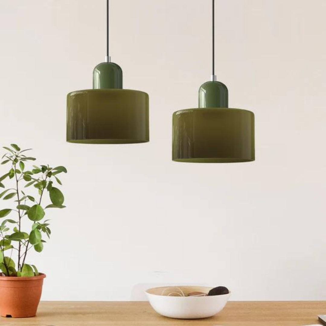 GlamorGlass Light - Europäische Retro Zylinder Pendelleuchte