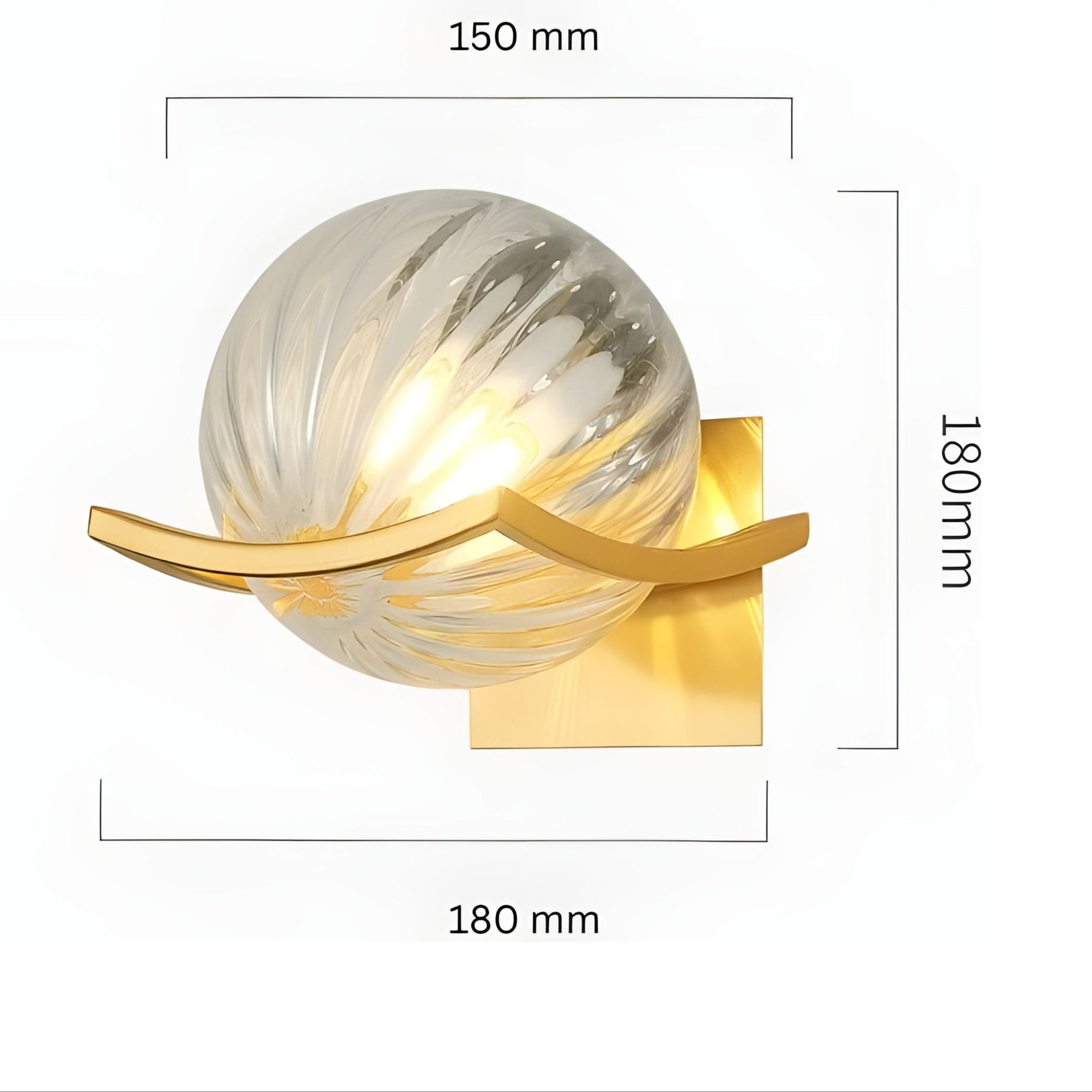 LED-Wandleuchte aus Glas – Moderne, Dekorative Beleuchtung