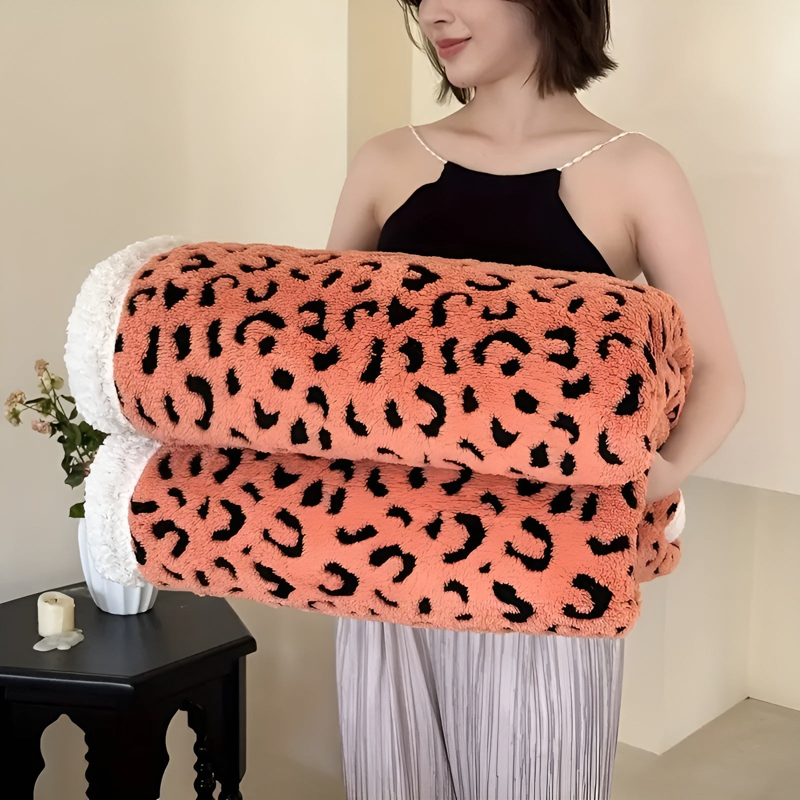 Flauschige Decke mit Leopardenmuster – Weich und Gemütlich | Perfekt für Sofa, Bett & Alle Jahreszeiten