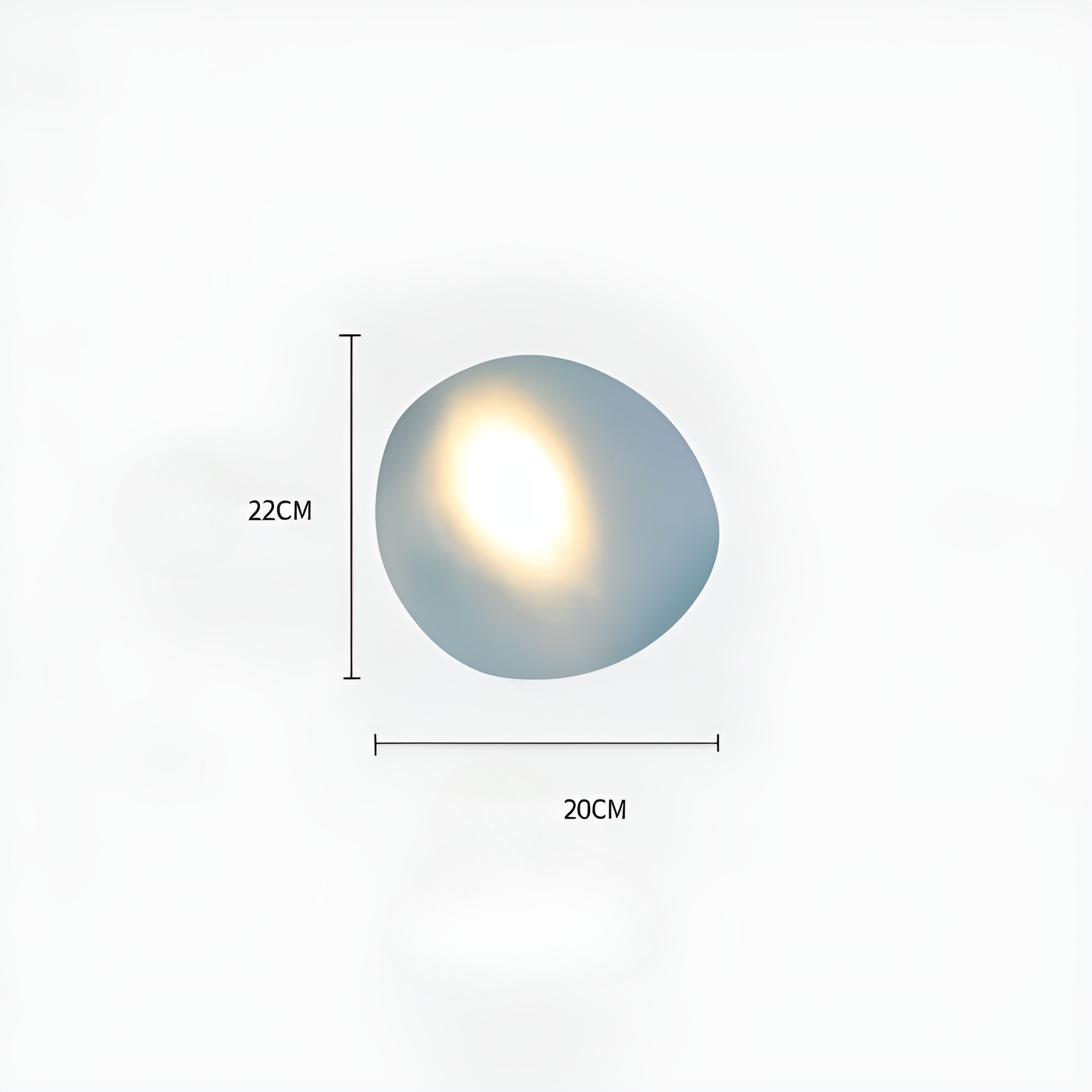 LED Wandleuchte in Kieselstein Design– Dekoratives nordisches Design für Wohnzimmer & Flur