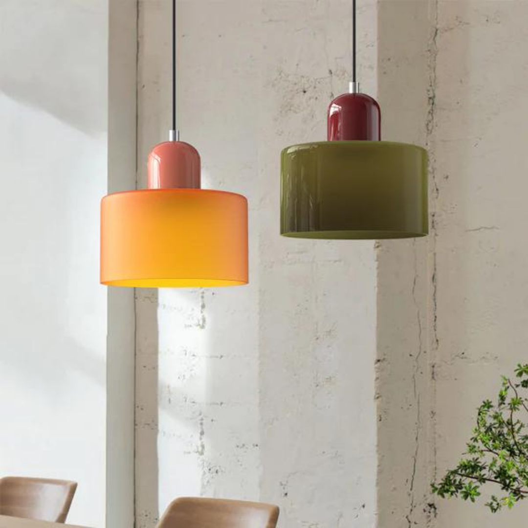 GlamorGlass Light - Europäische Retro Zylinder Pendelleuchte