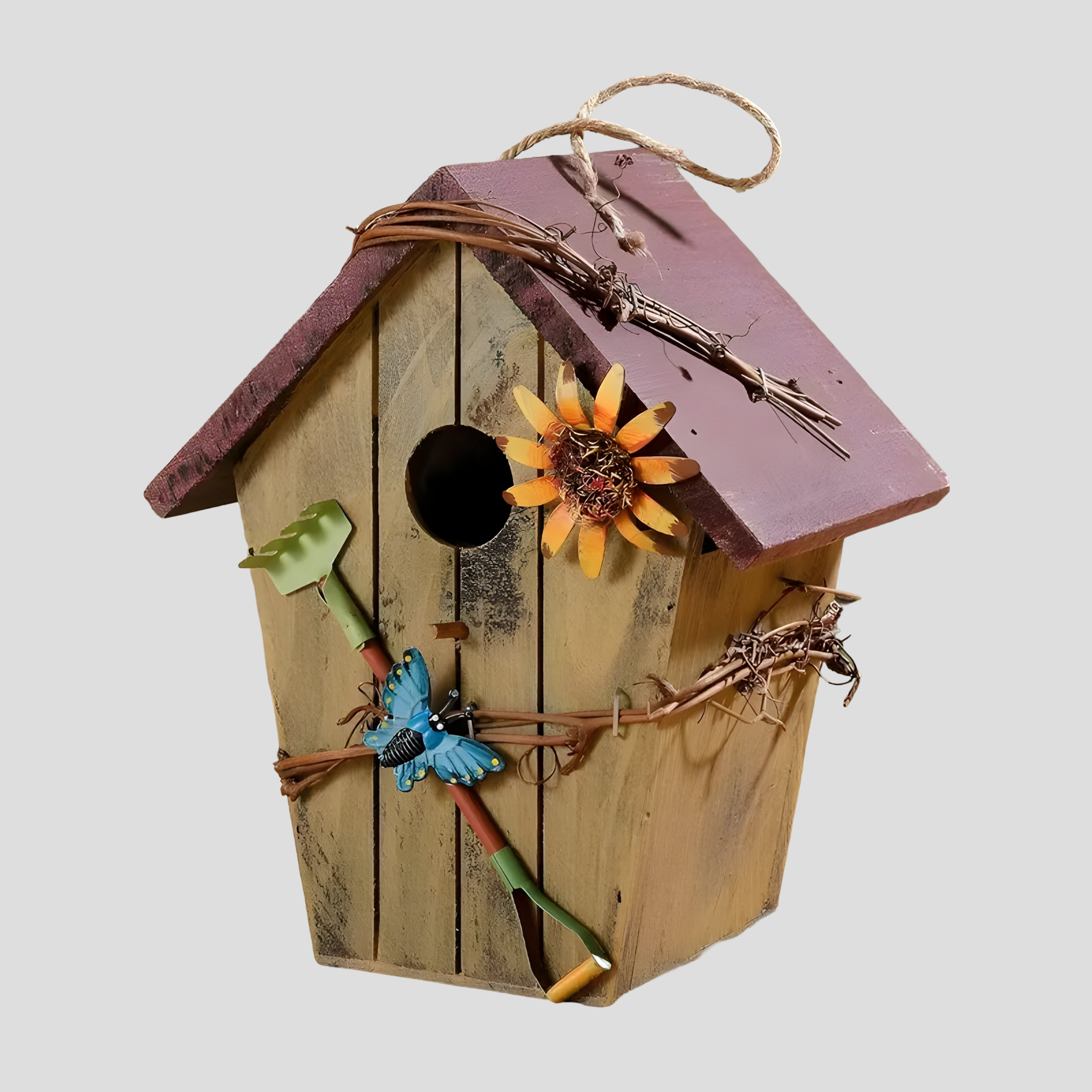 GardenPerch Nest - Dekoratives Holz Hängendes Vogelhaus