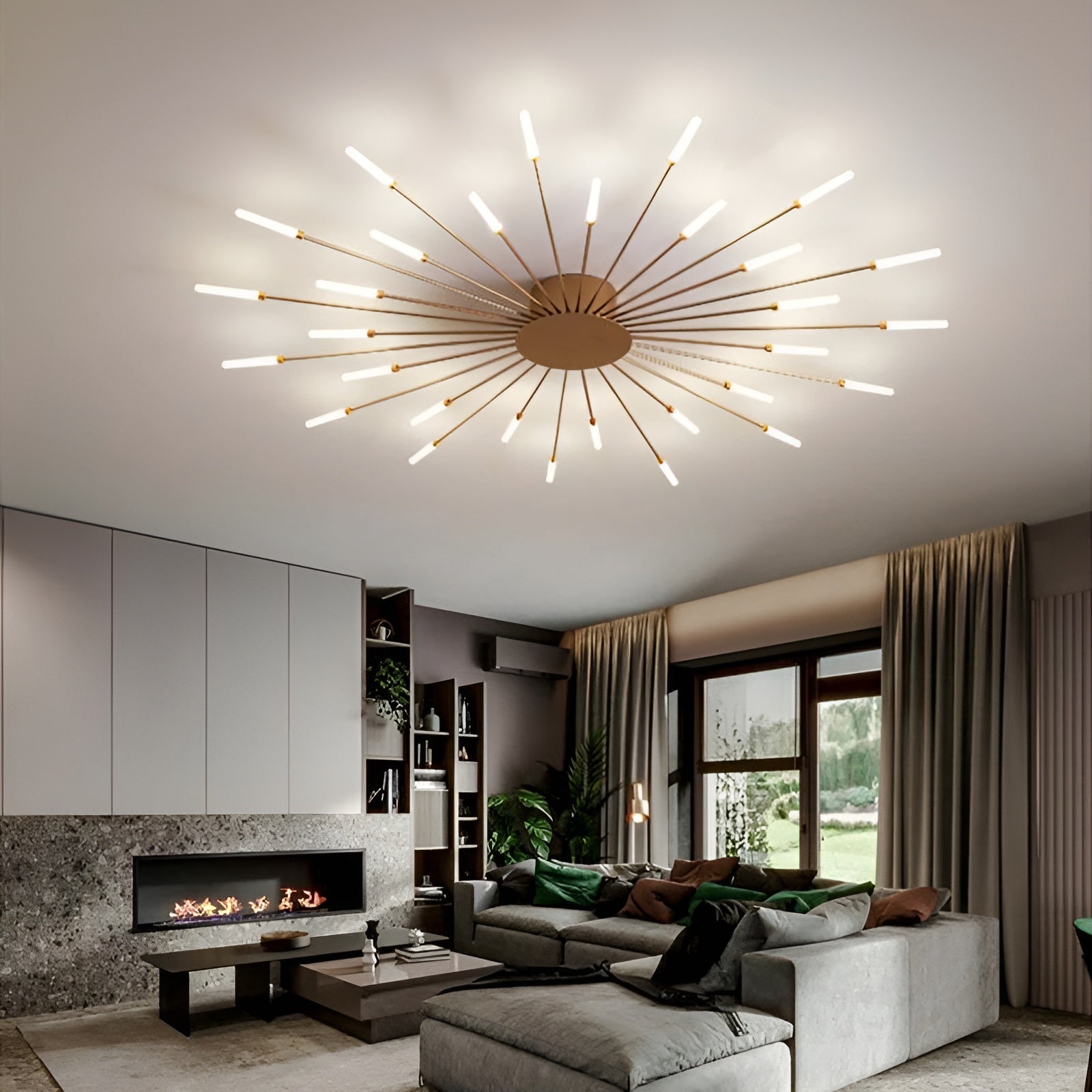 CelestialArc Light - Moderne Feuerwerk LED-Deckenleuchte