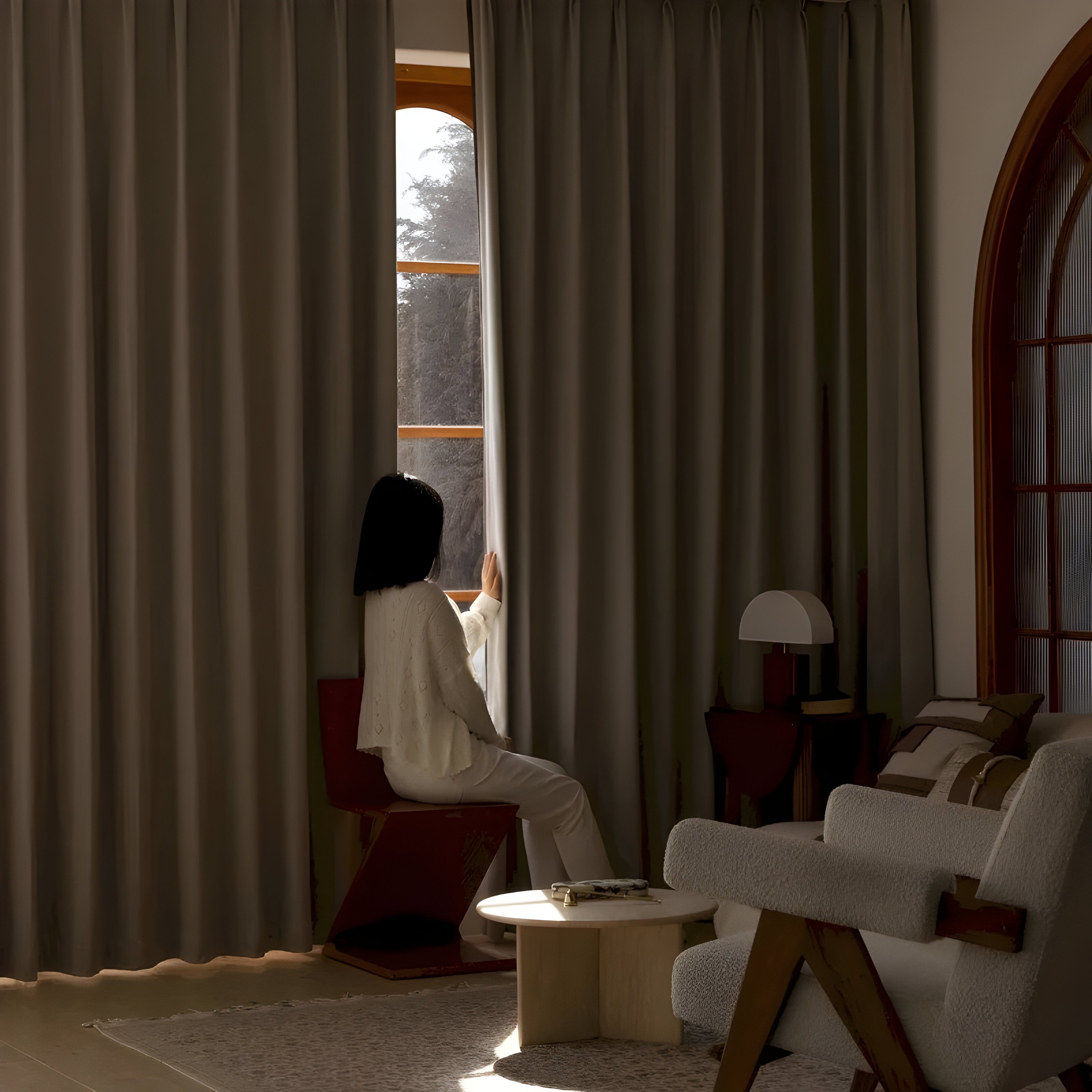 VelvaDrape Curtain - Doppelseitige Jacquard Verdunkelungsvorhänge