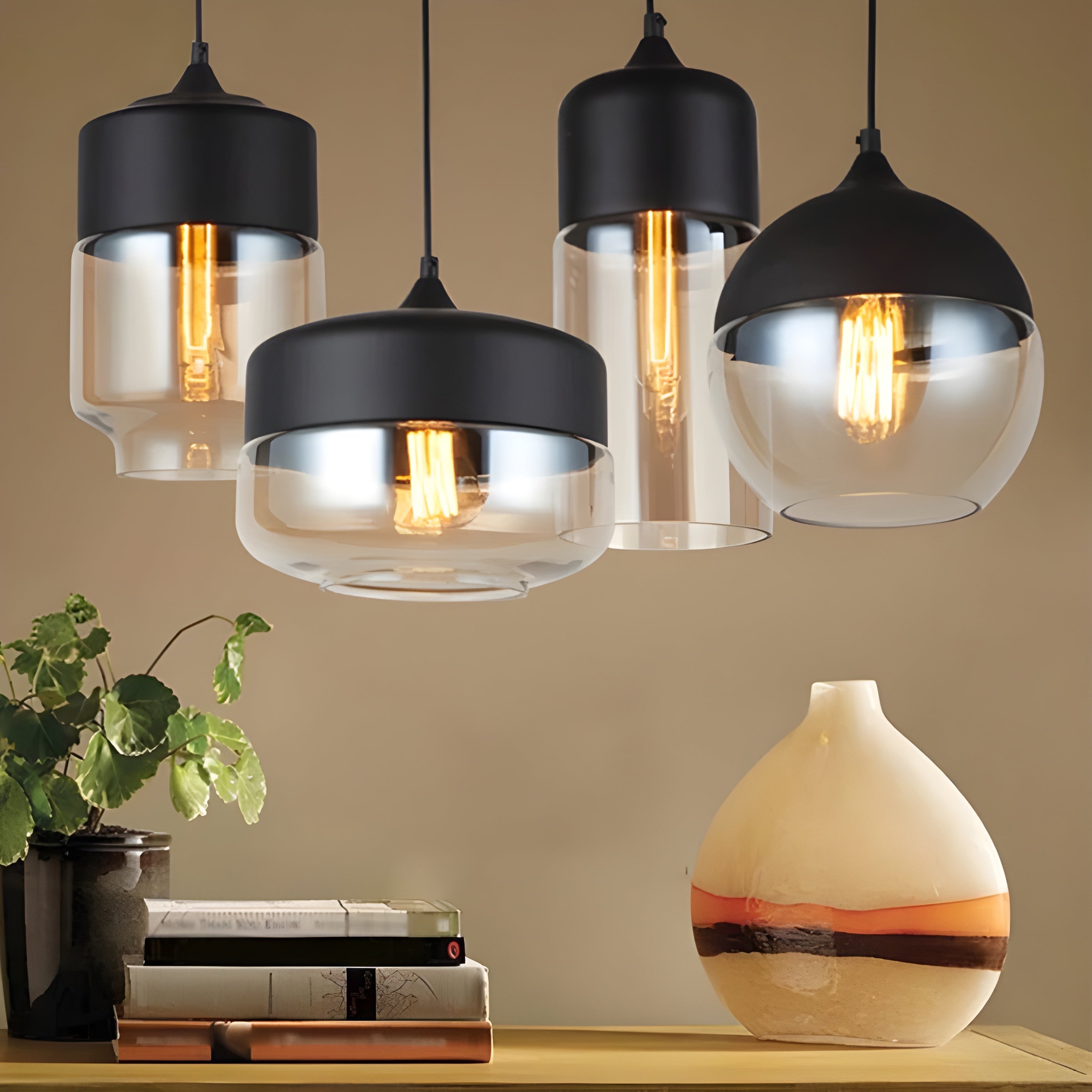 RusticLuxe Light - Vintage Pendelleuchte aus Holz