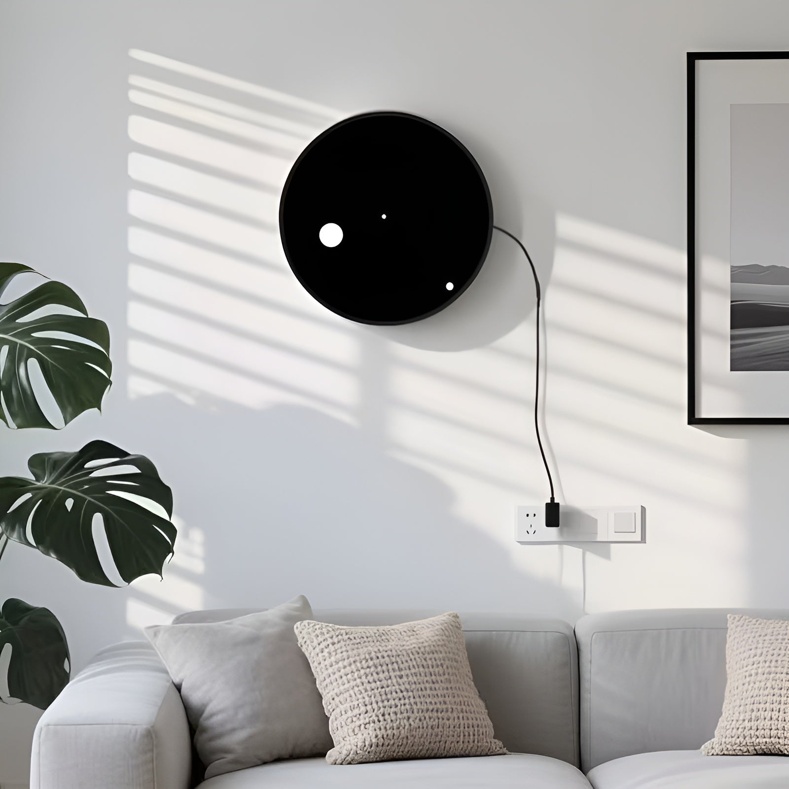 Moderne Wanduhr ohne Ticken – Lautlos & mit Großem Display | USB-Betrieben und Stilvolles Design