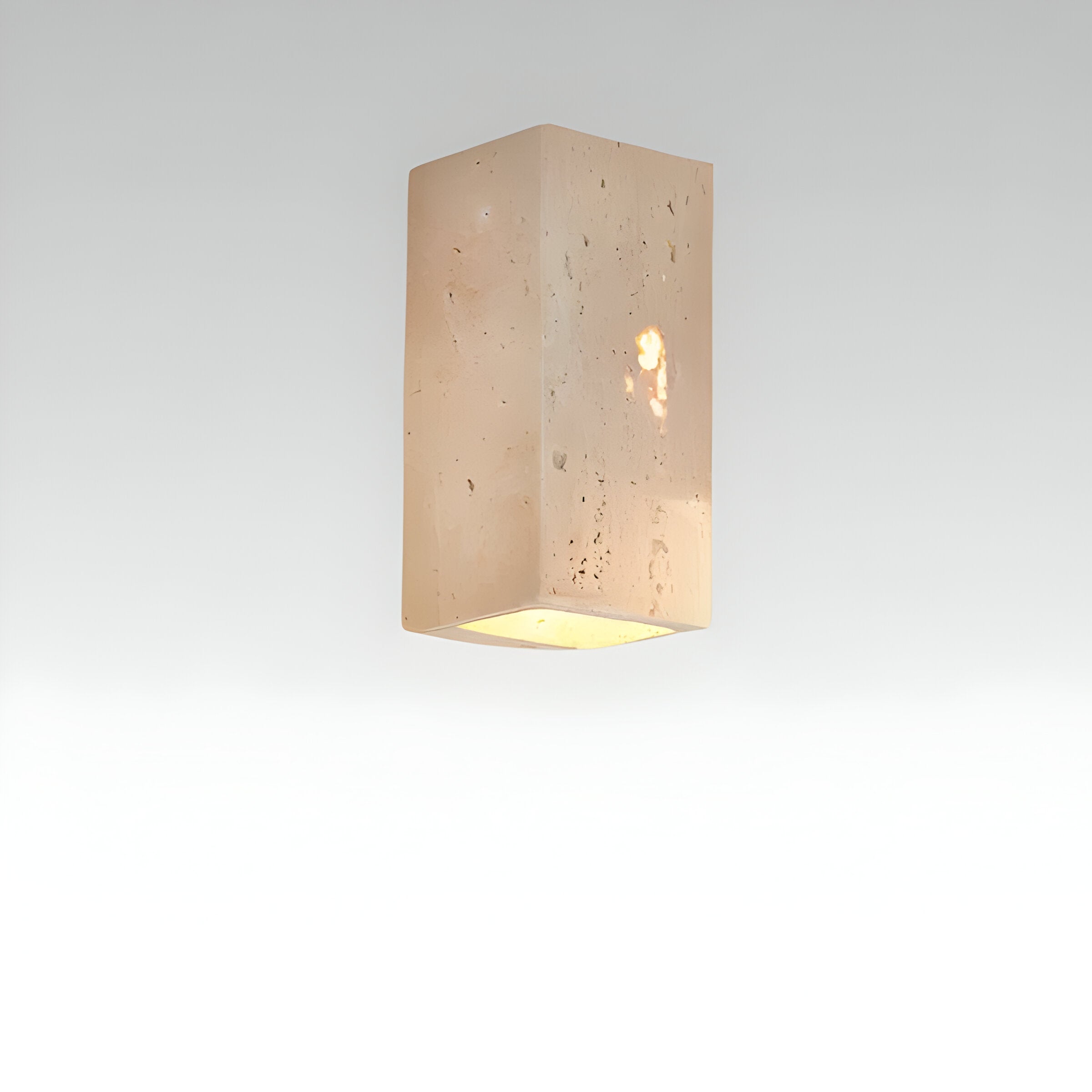 ScandiStone Light – Rechteckige Travertin-LED-Wandleuchte