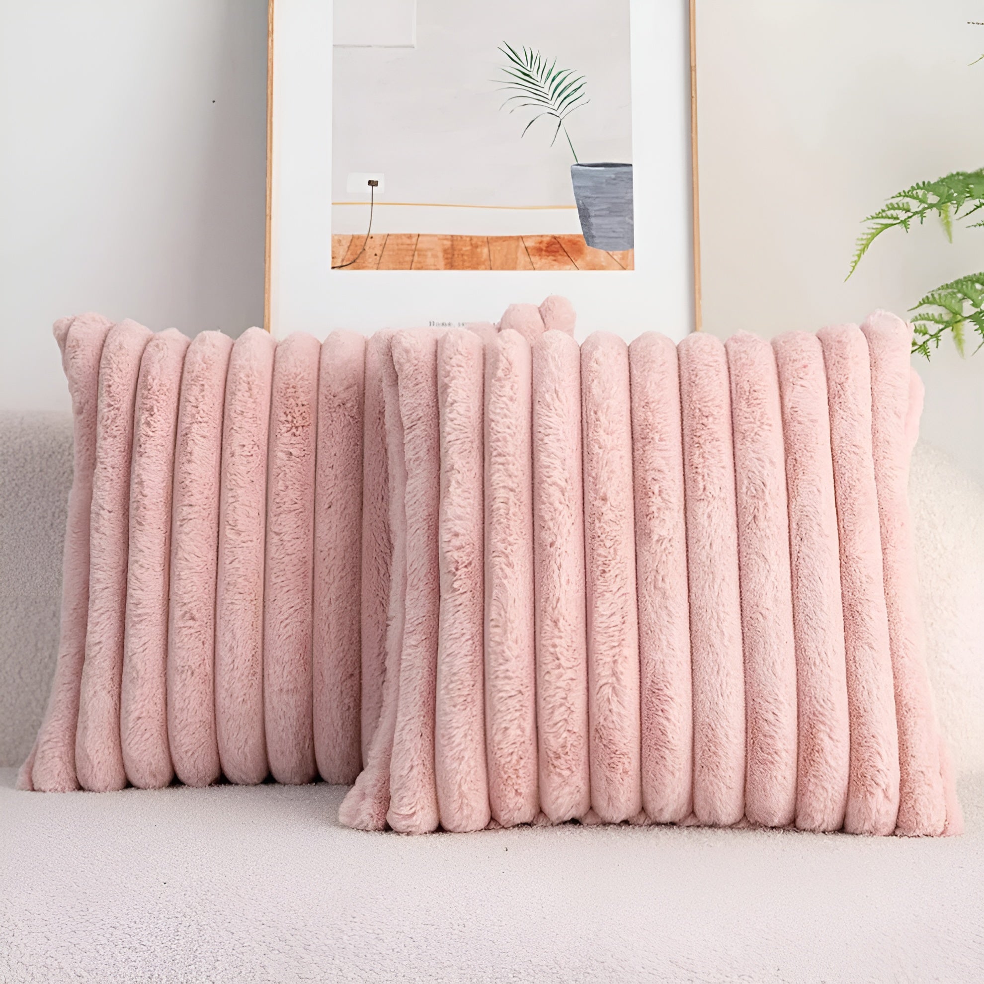 Weicher Zierkissenbezug – gemütlich und bequem | Ideal für Sofa und Bett - Rosa / 45 x 45 cm - Bettwäsche-Set