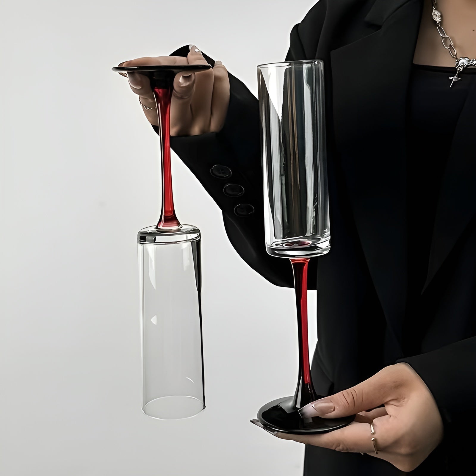 Champagnerflöten im französischen Design – Elegant & stilvoll | Für besondere Anlässe - 2 Stück - Champagnerglas