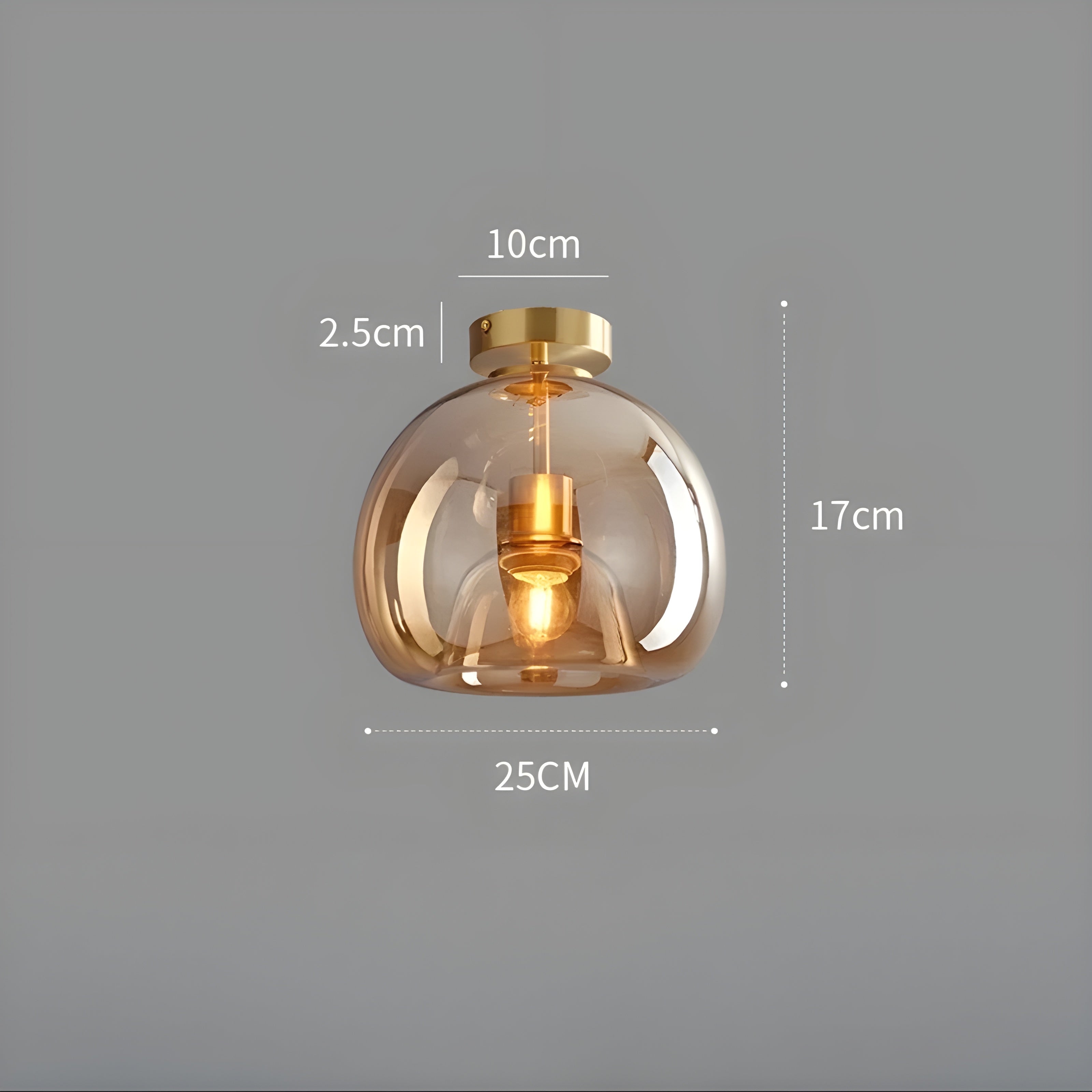 LustroCeil Light - Minimalistische Glas-Deckenleuchte