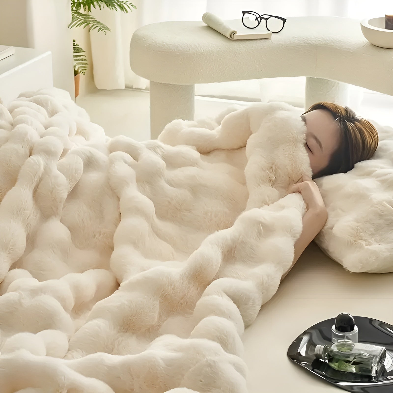 Samt- und Fleece-Decke – Extra Weich & Warm | Perfekt für Sofa und Schlafzimmer