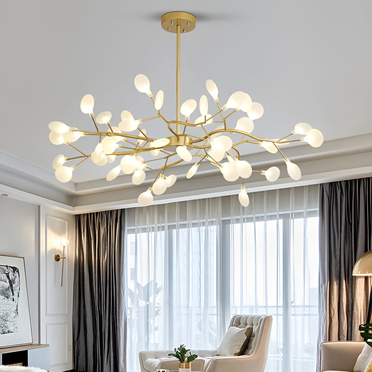 Zweigförmiger Kronleuchter – Elegante Firefly-Optik für stimmungsvolles Licht