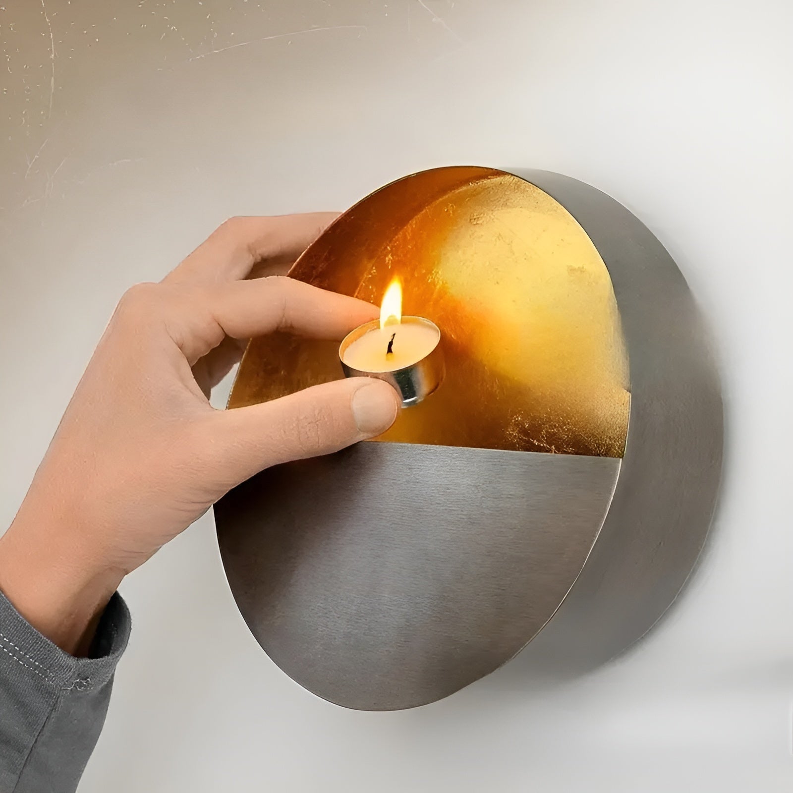 Sonnen- und Mond-Wandkerzenhalter – Elegante Wanddekoration aus Eisen | Stilvolle Beleuchtung für Ihr Zuhause