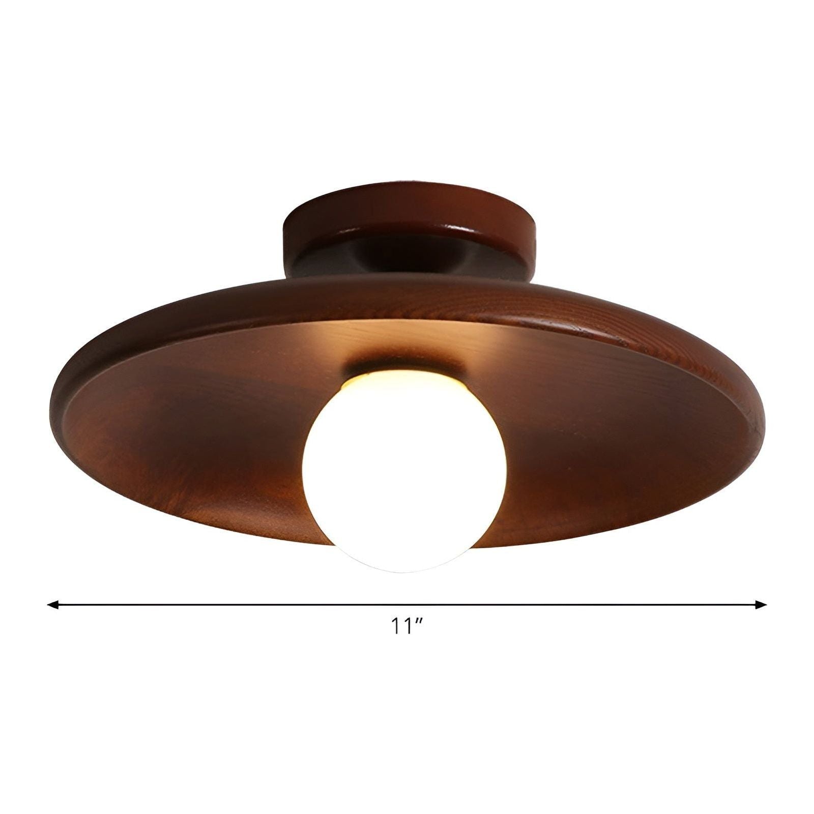 WoodBliss Light - Minimalistische Holzscheiben Wabi Sabi Deckenleuchte Elegare