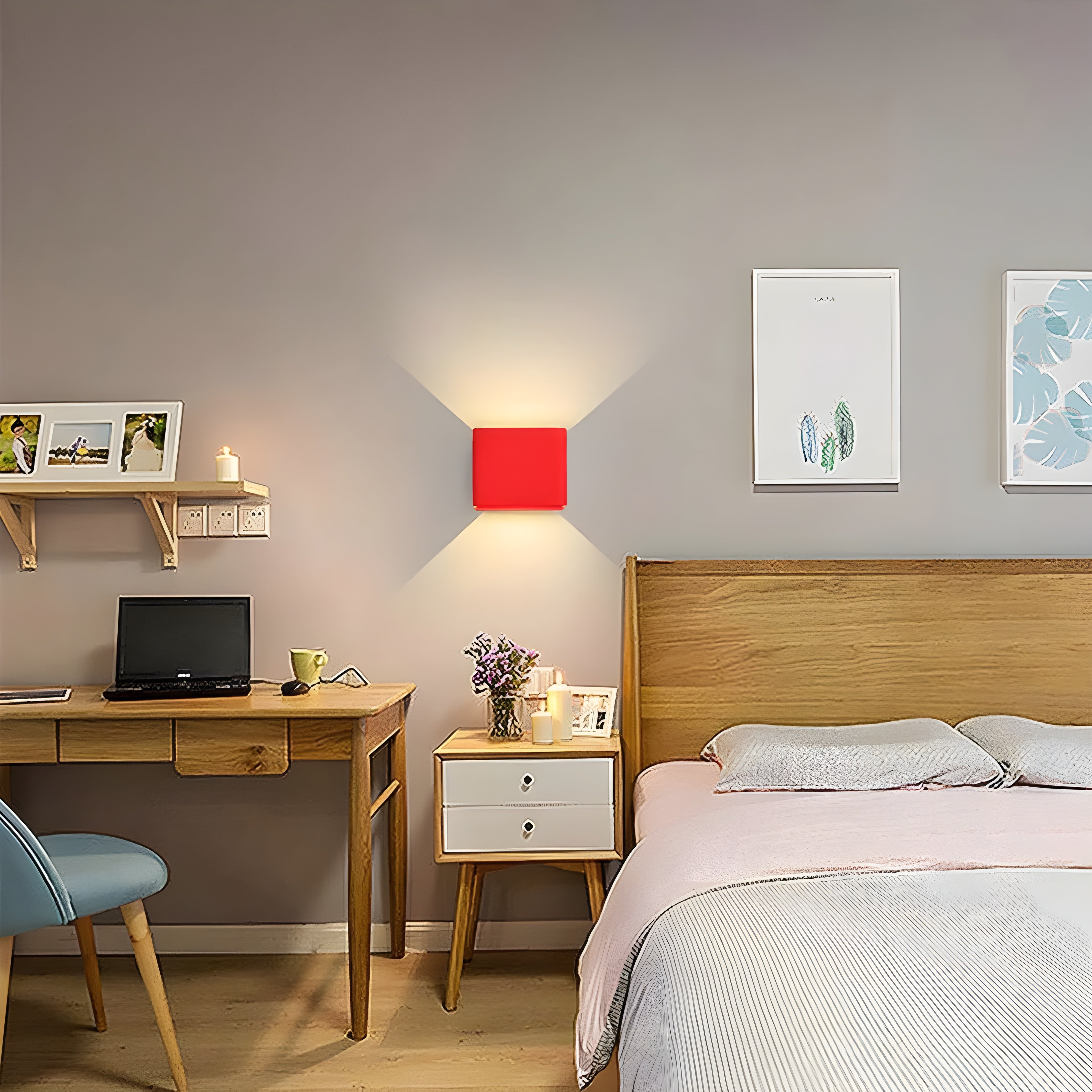 GlowBurst Light - Moderne Quadratische LED-Wandleuchte