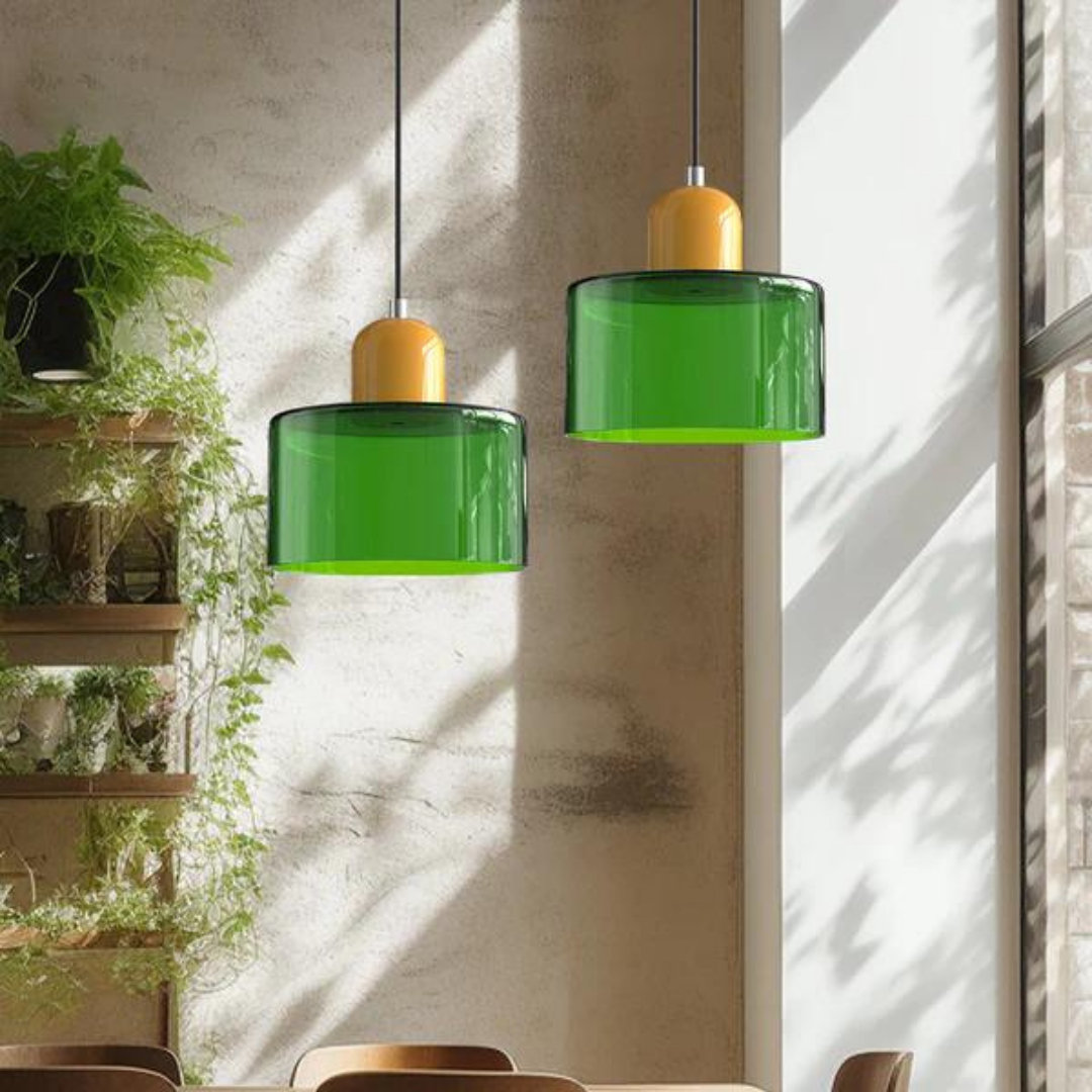 GlamorGlass Light - Europäische Retro Zylinder Pendelleuchte