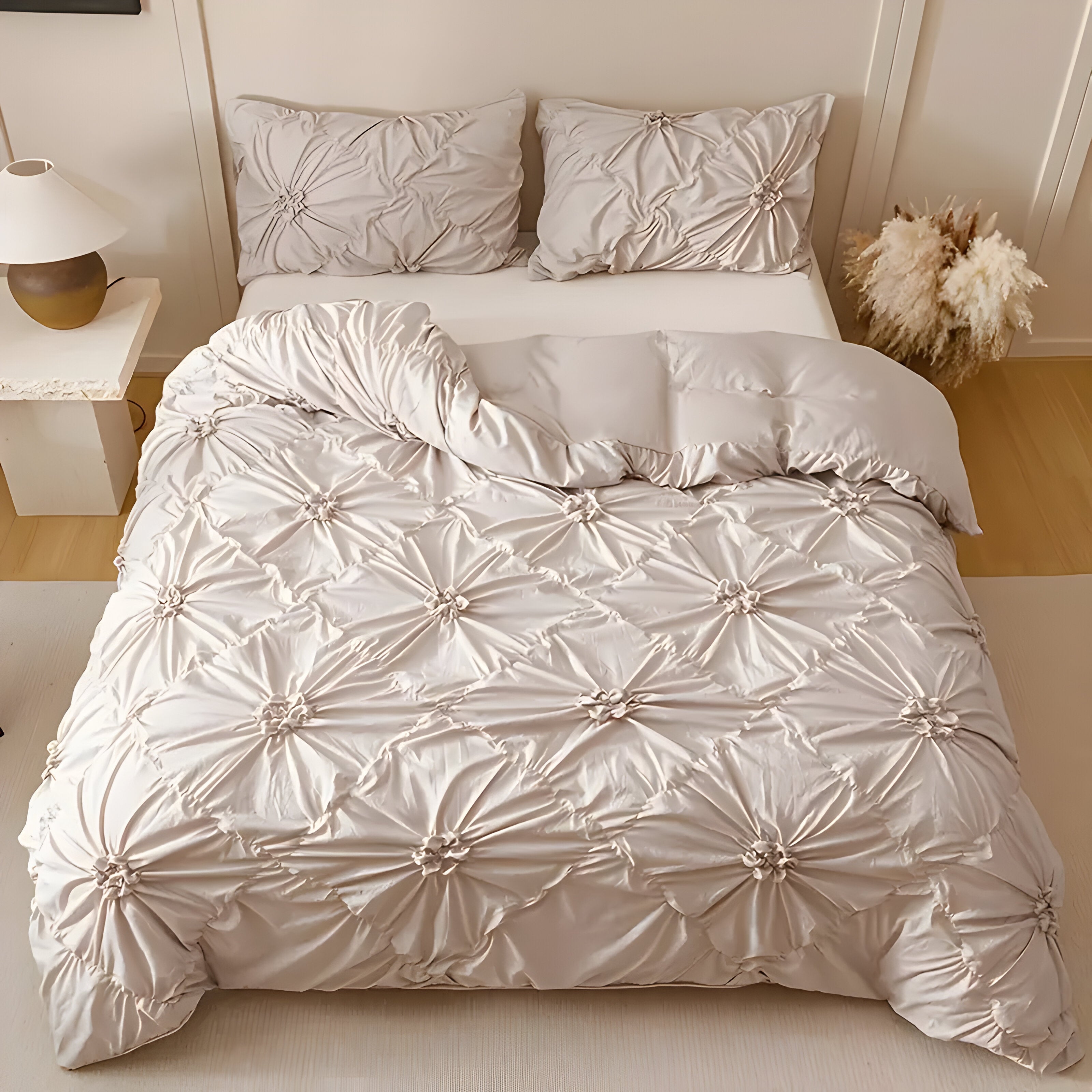 DiamondLuxe Duvet Set - Luxuriöse Diamantmuster Bettwäsche