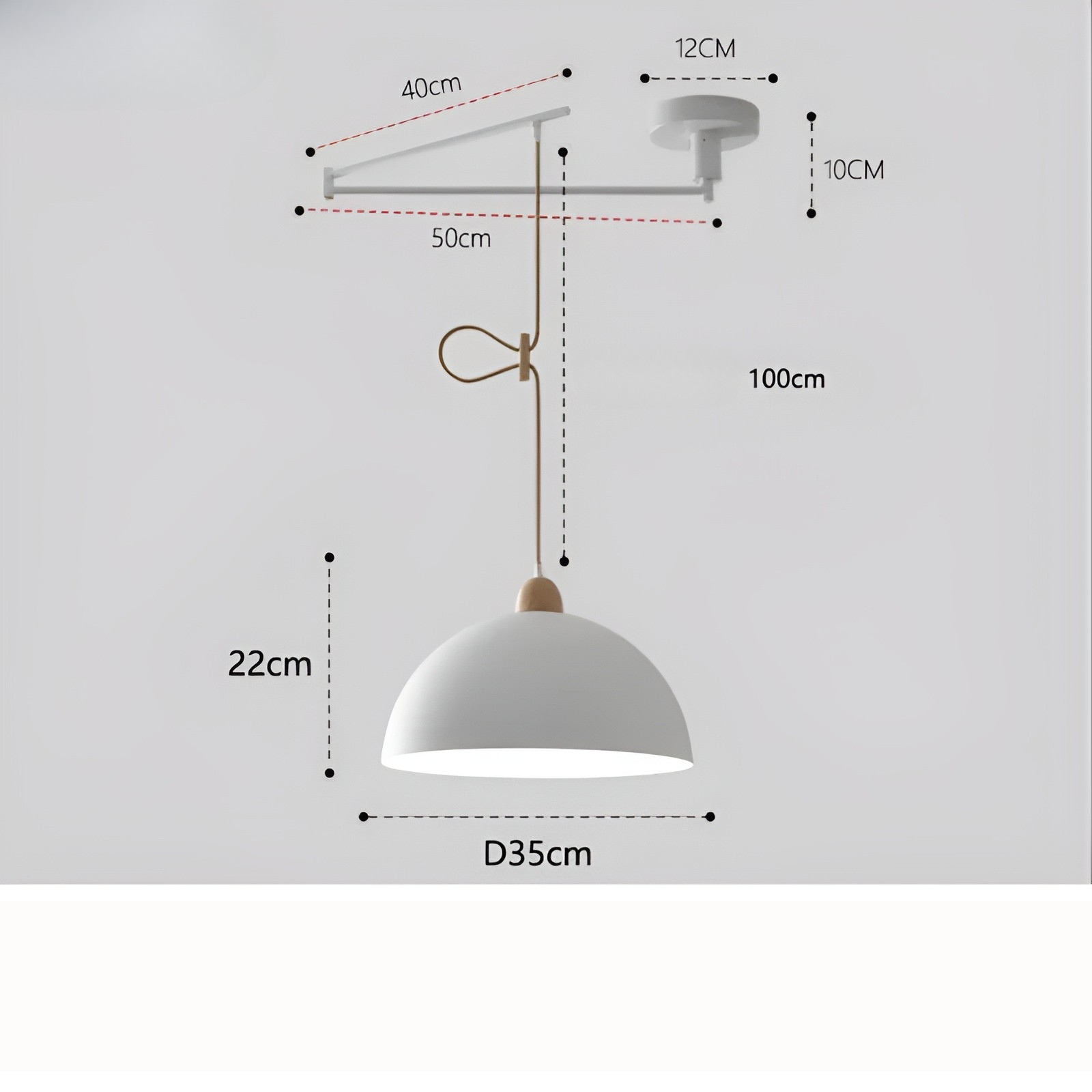 LuxeSwing Light - Nordische Verstellbare LED-Hängeleuchte mit Schwenkarm