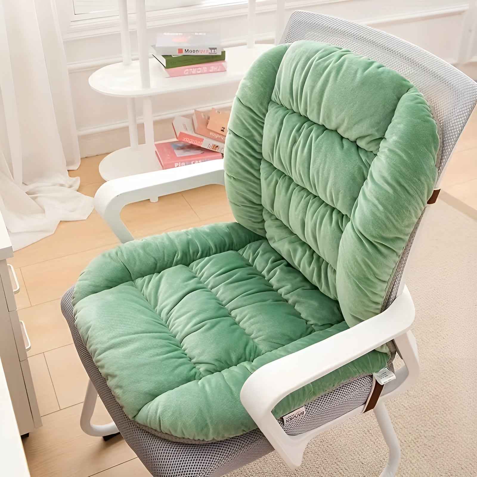 Dicke Sitzkissen für Stühle – weich warm und bequem | Ideal für den Wohnbereich und das Büro - Grün - Kissen