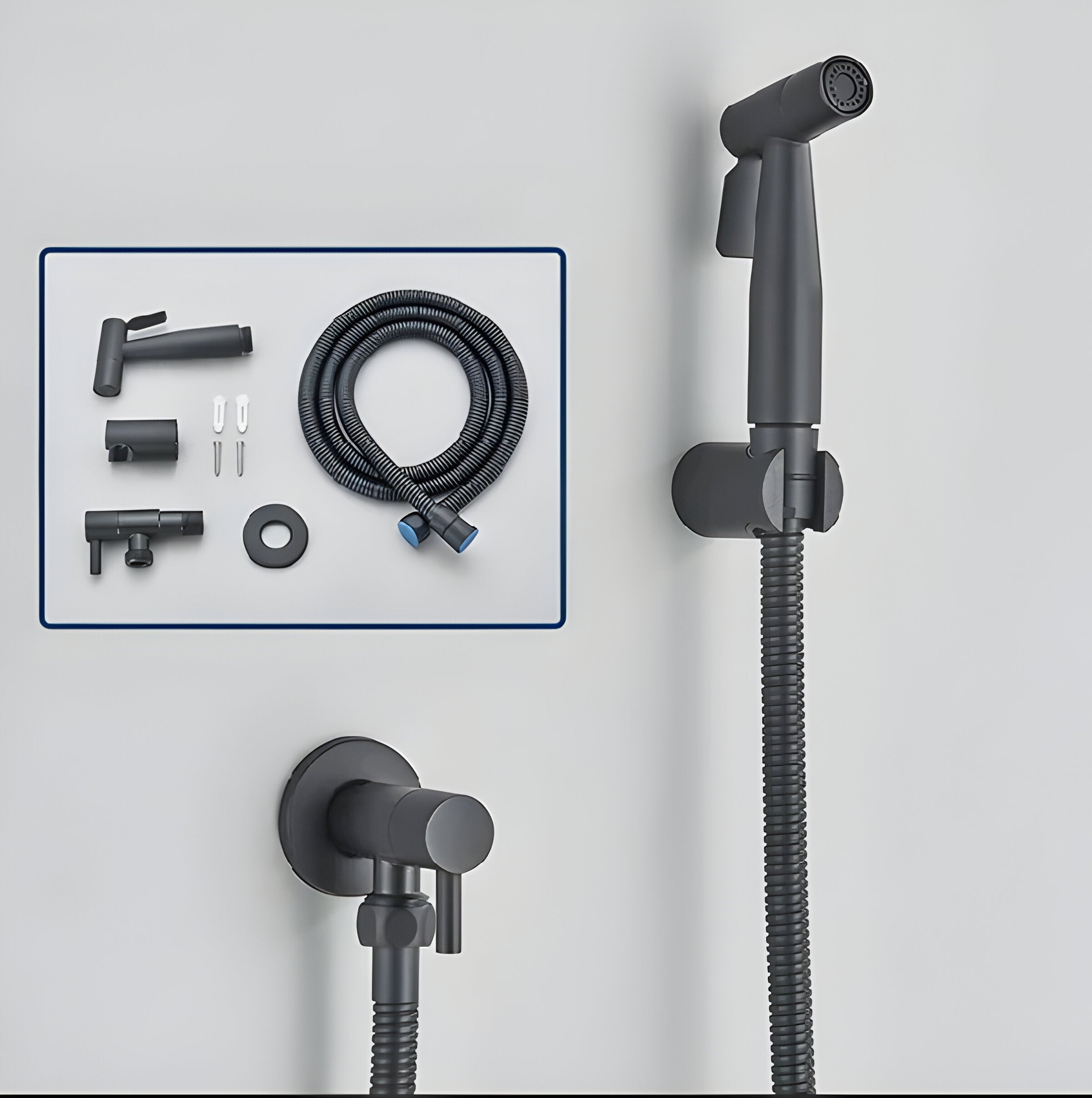 MonoSpray Set – Edelstahl Bidet Sprühkopf Armatur