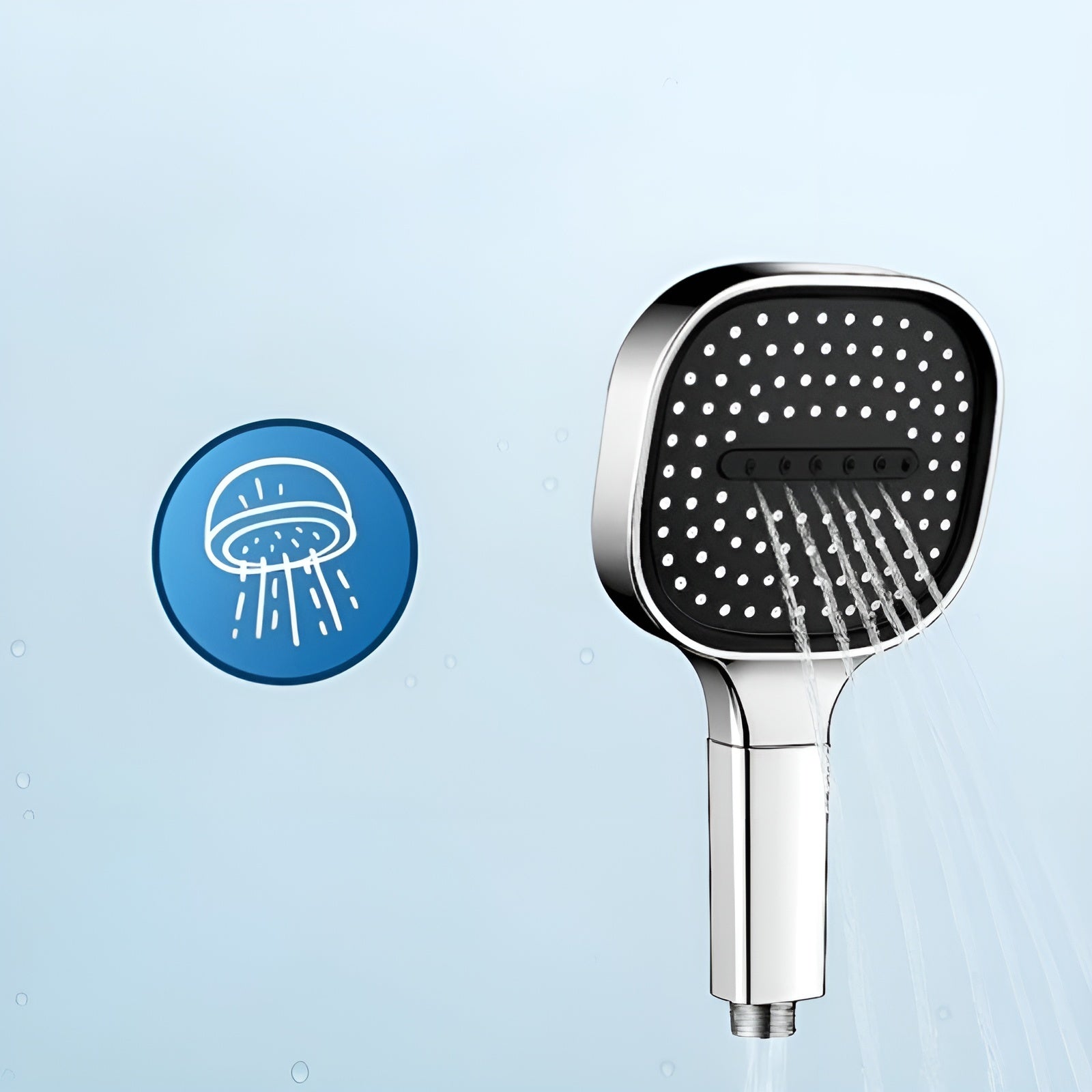 360° Hochdruck-Duschkopf mit Wasserfilter – Turbo-Brausekopf für Bad & Dusche - Silber - Duschkopf