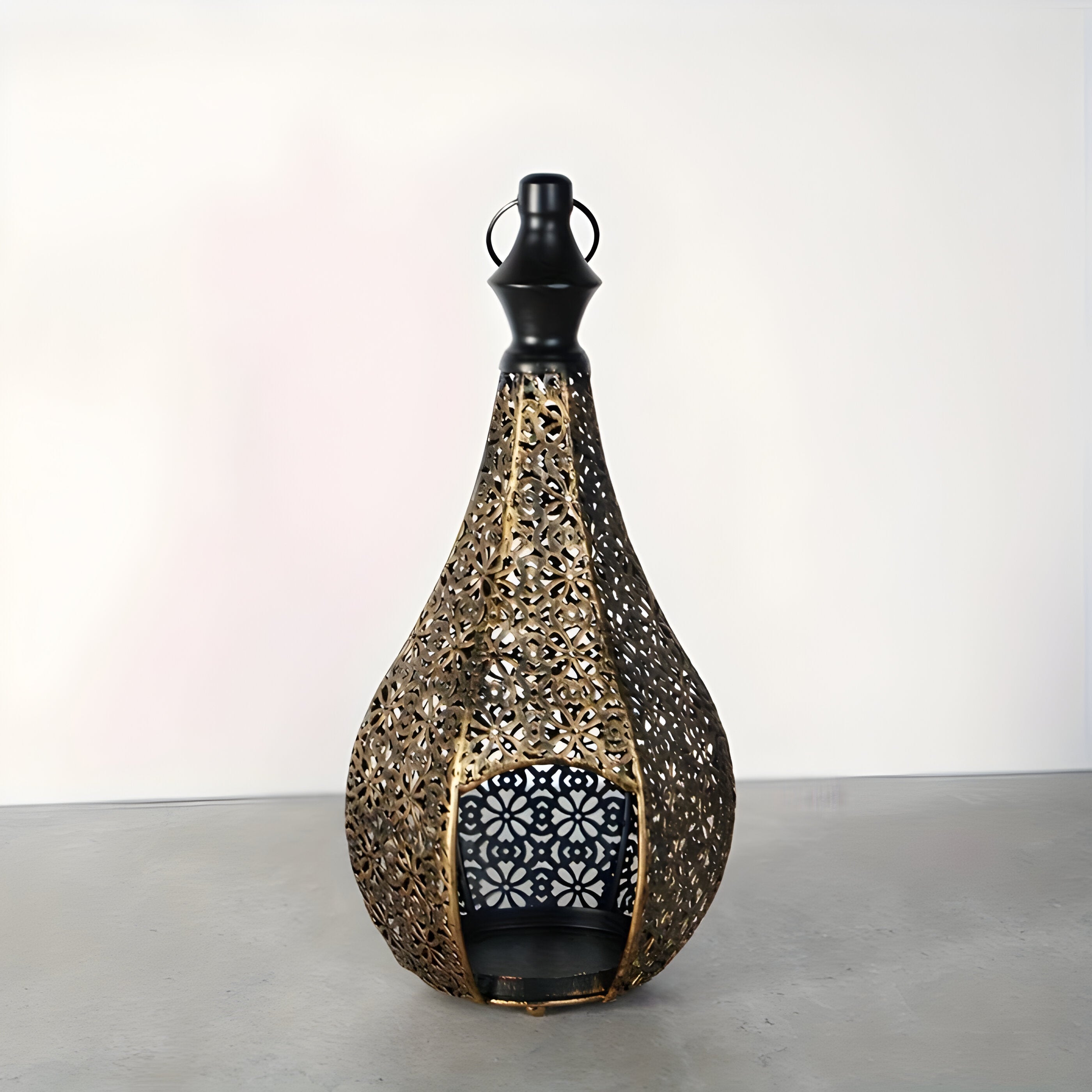 MoroccanGlow Laterne - Vintage Metall Kerzenständer Laterne