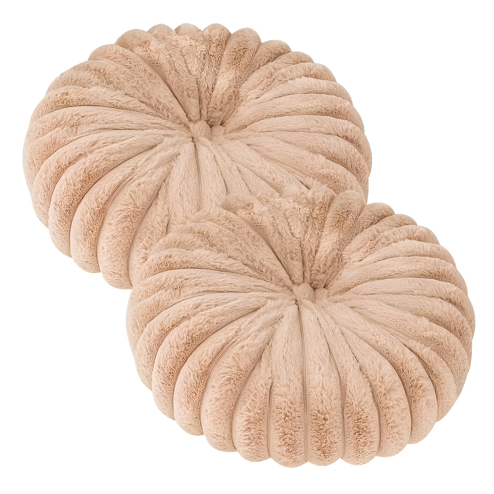 Flauschiges Rundkissen – Weich und Gemütlich | Perfekt für Wohnzimmer und Schlafzimmer - Hellbraun - Kissen