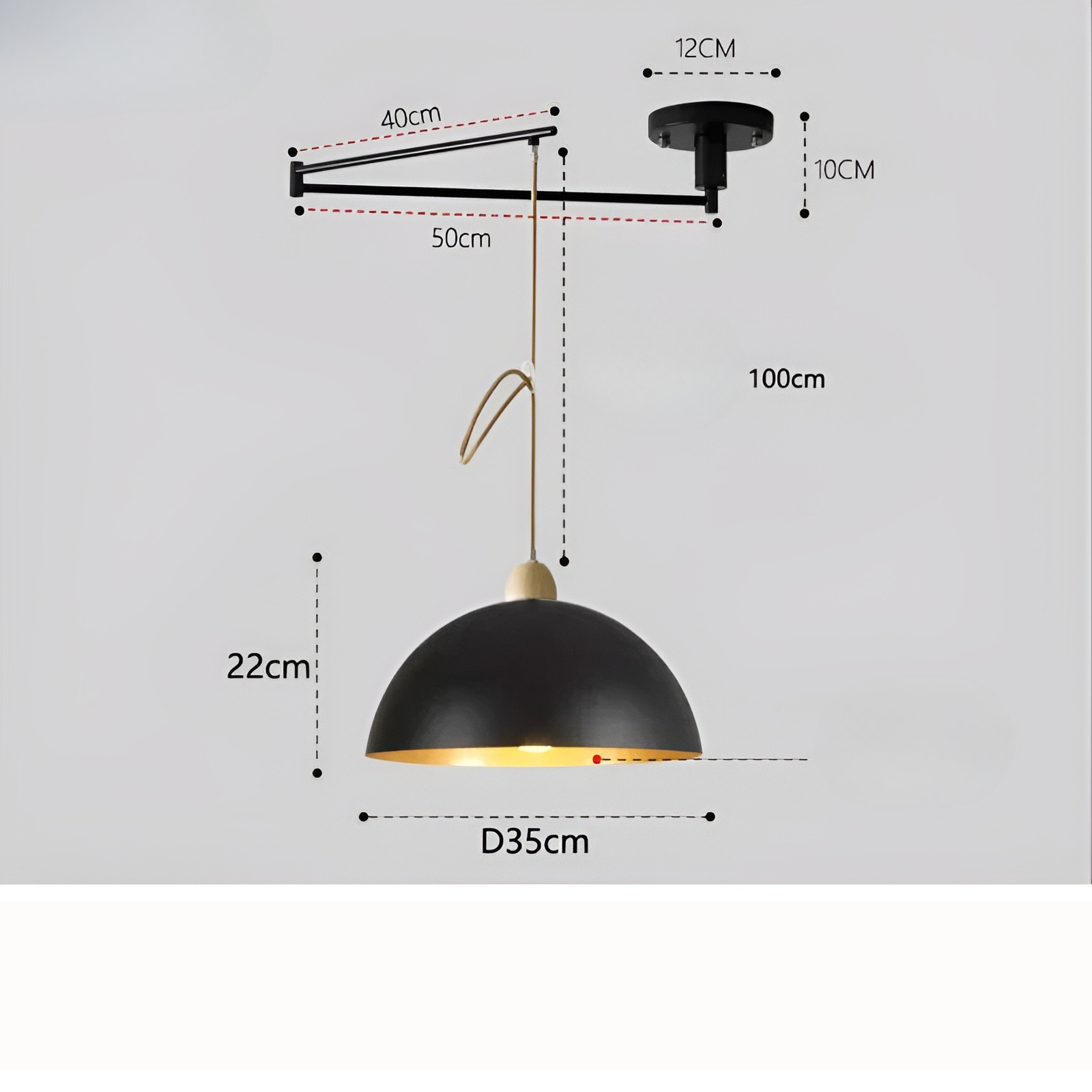 LuxeSwing Light - Nordische Verstellbare LED-Hängeleuchte mit Schwenkarm