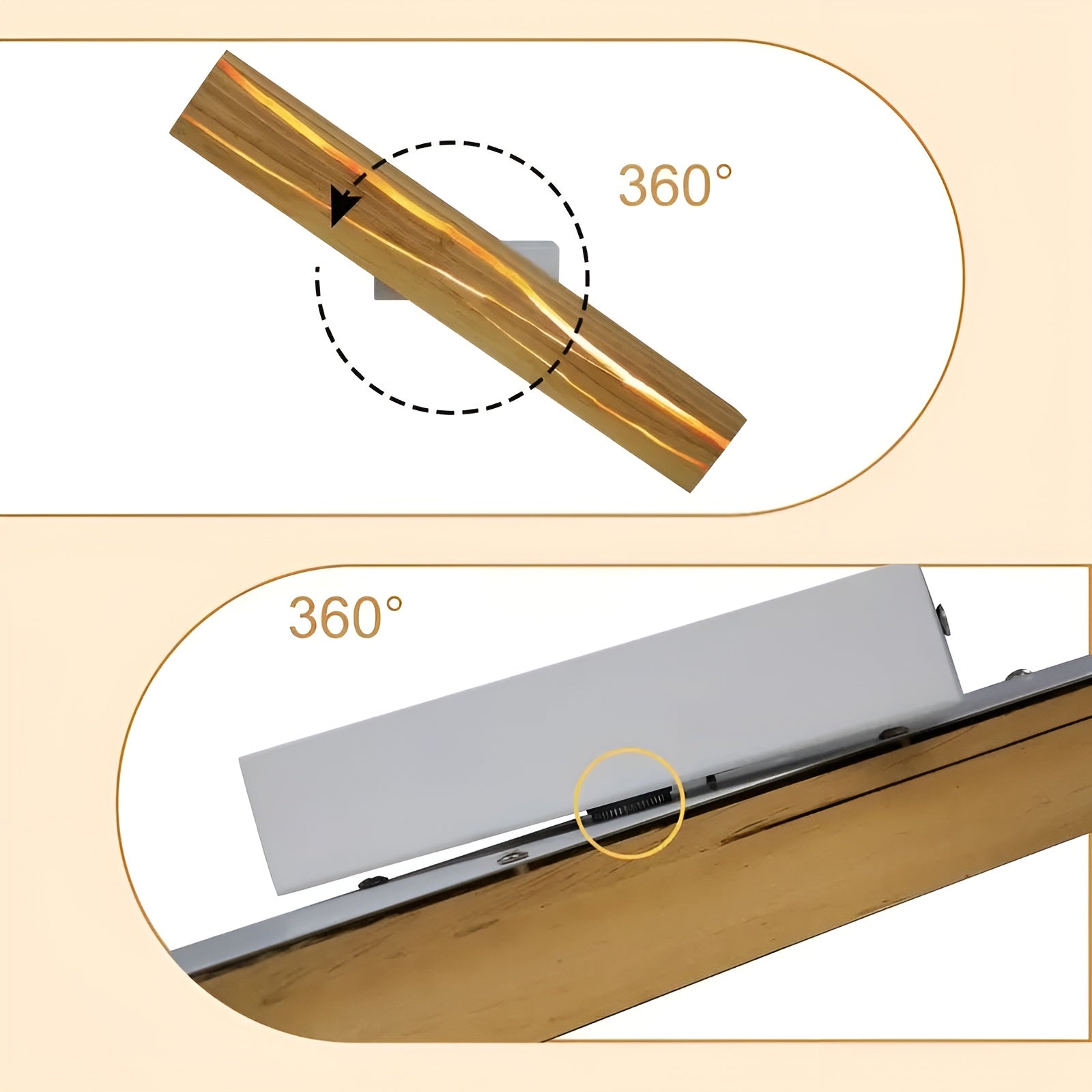 LED Wandlampe aus Holz – Modernes Design für Wohnzimmer & Schlafzimmer