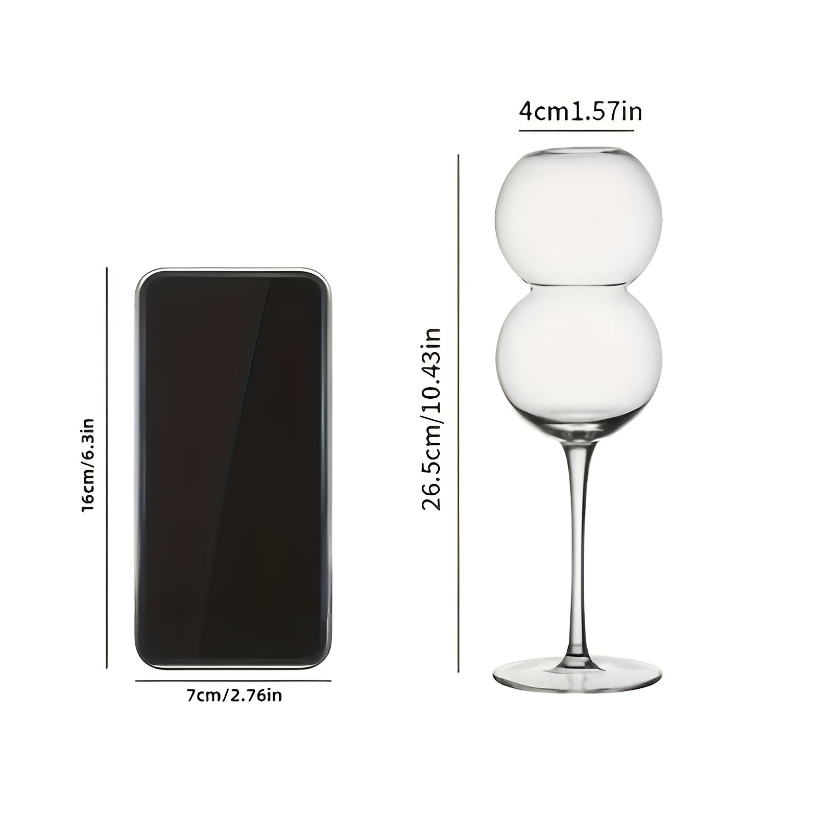 2er-Set Glasbecher in Kugelform – Elegant und Dekorativ | Perfekt für Zuhause und besondere Anlässe - 2 - Trinkglas