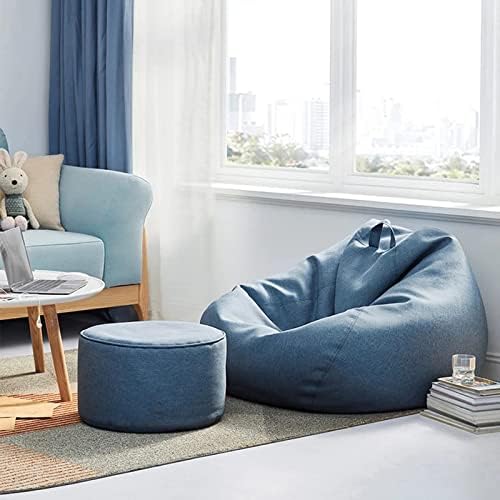 Sitzsack-Bezug aus beigem Polyester – Vorderansicht