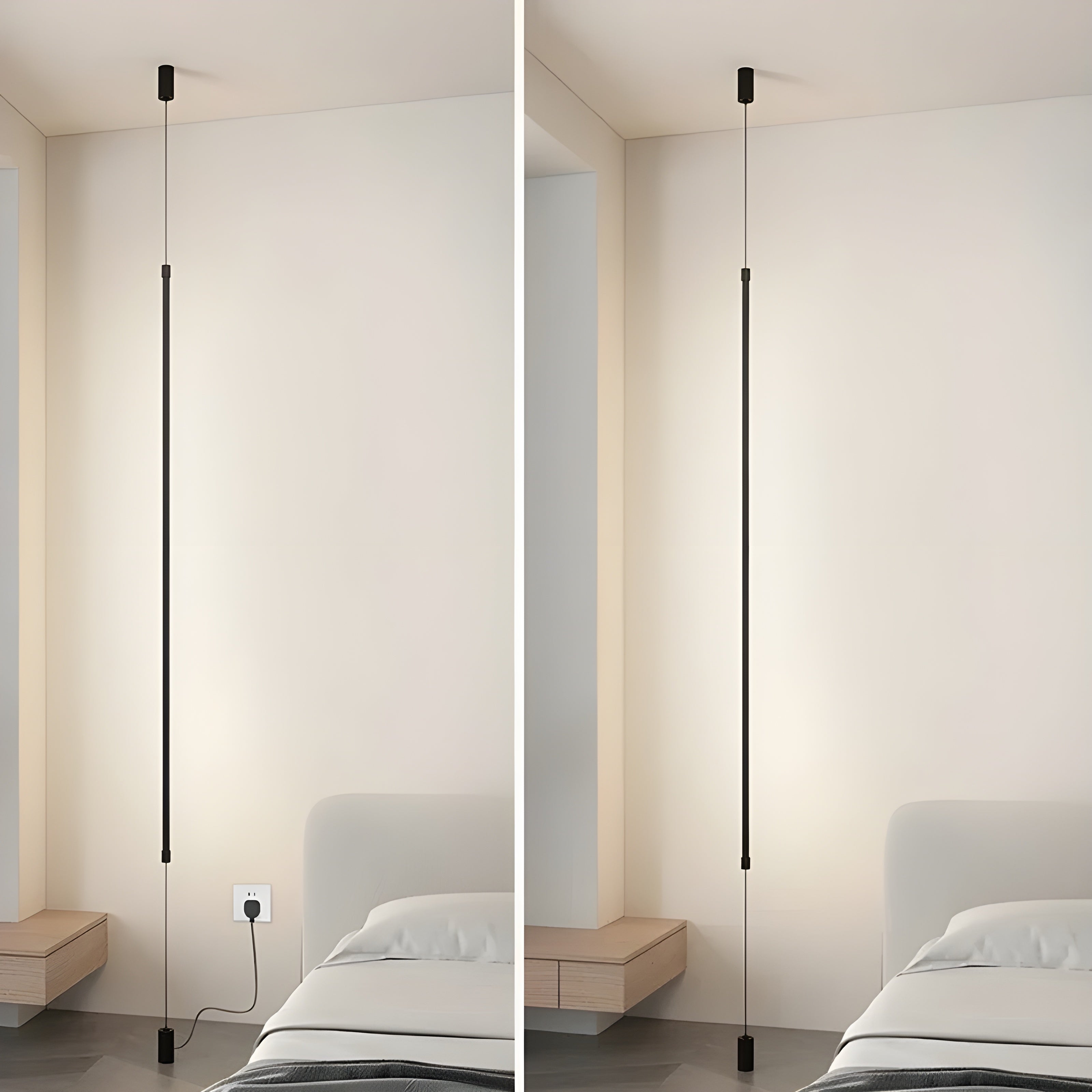 Schlanke LED Stehleuchte – Minimalistisches Design für gemütliches Wohnambiente
