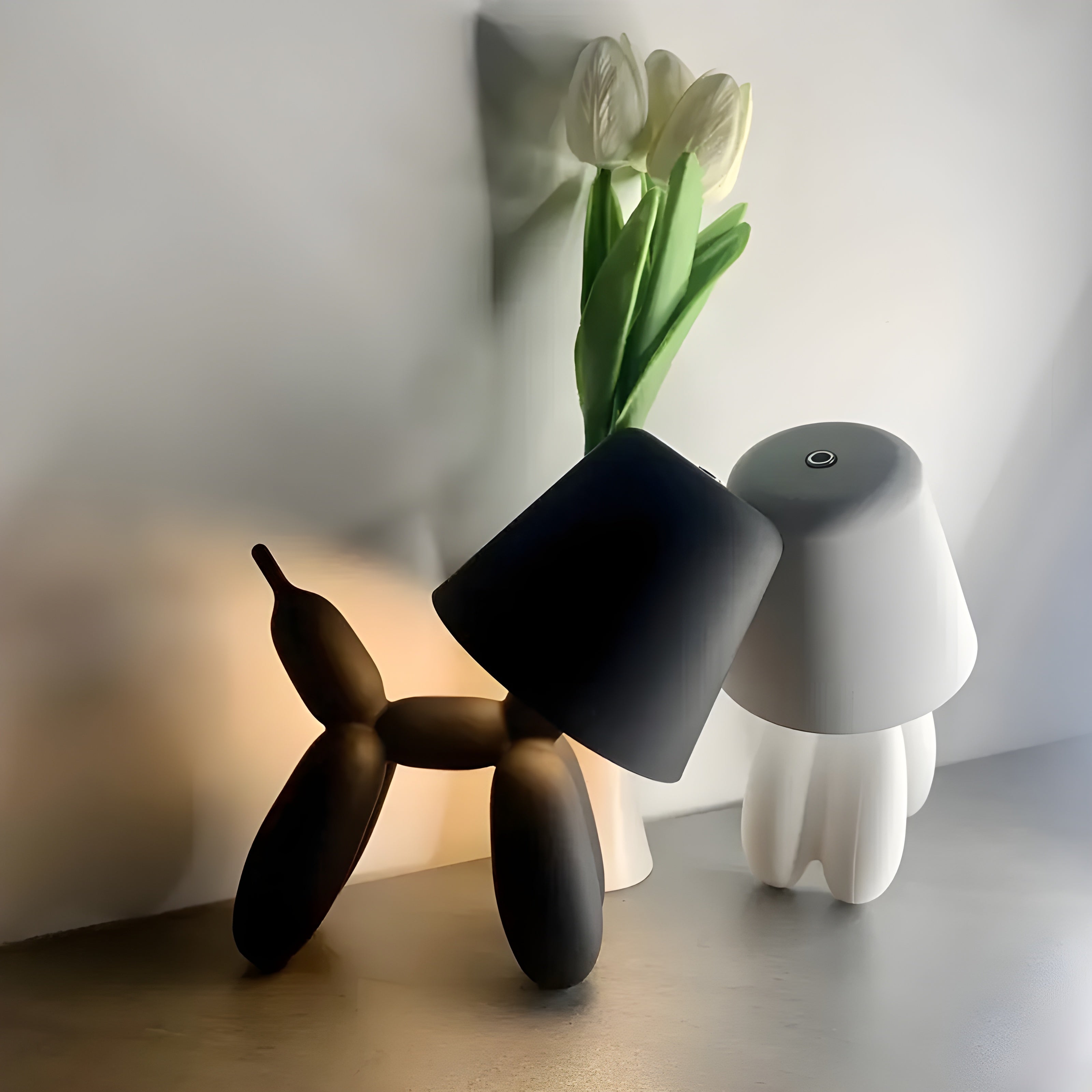 BrightPaws Lampe – USB-Aufladung Ballonhund Touch LED Tischlampe